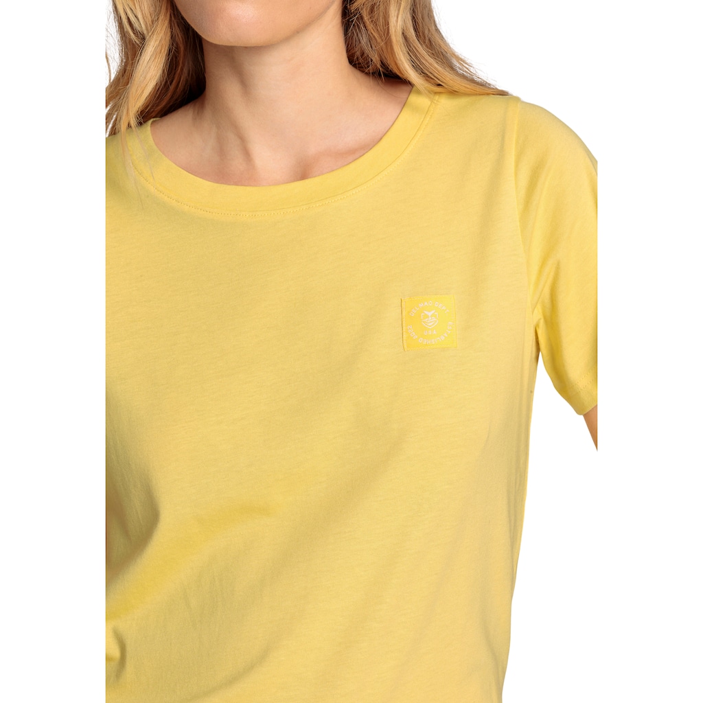 DELMAO T-Shirt, mit kleinem dekorativen Label auf der Brust