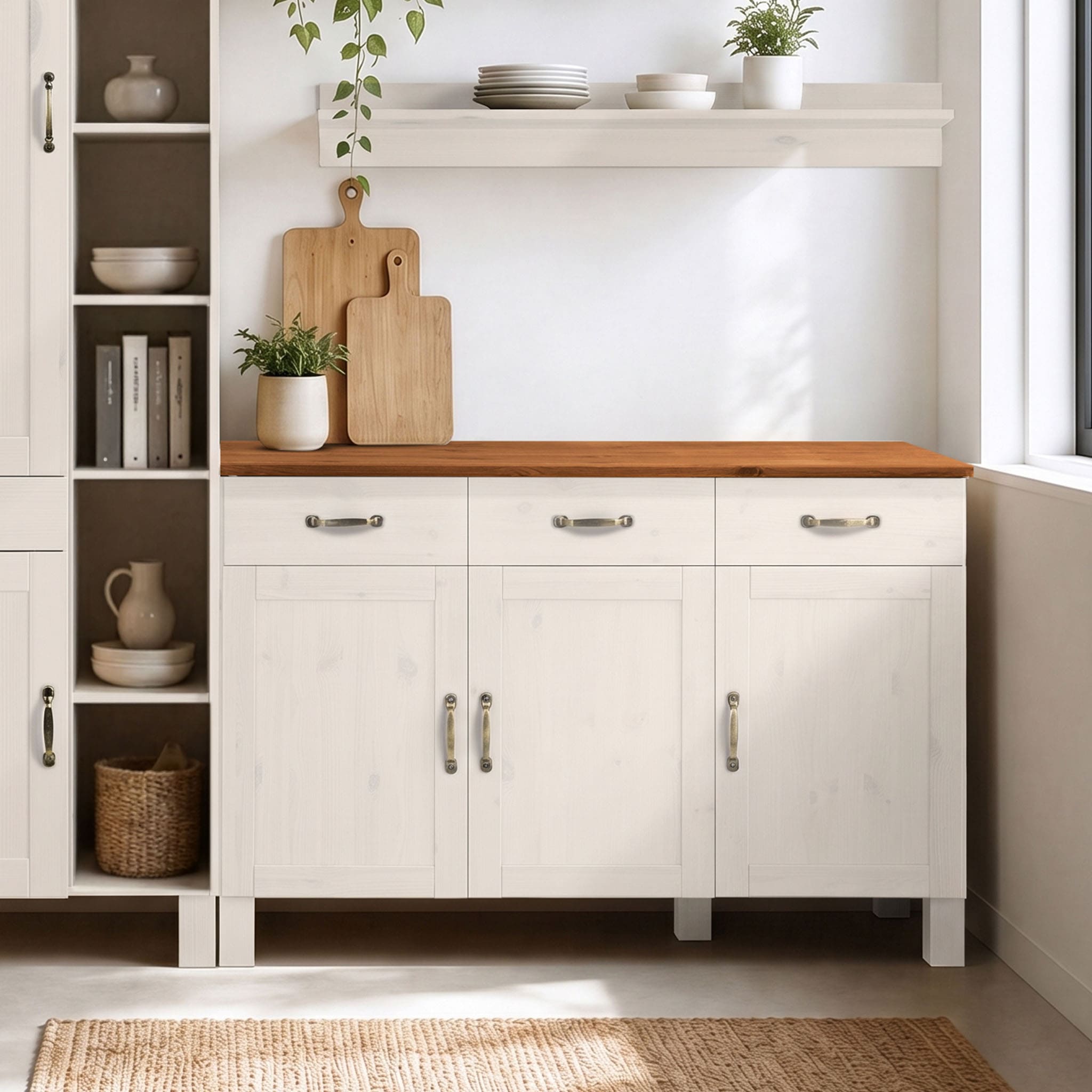 Home affaire Sideboard »Alby« Breite 125 cm, 3 Türen, 2 Schubkästen