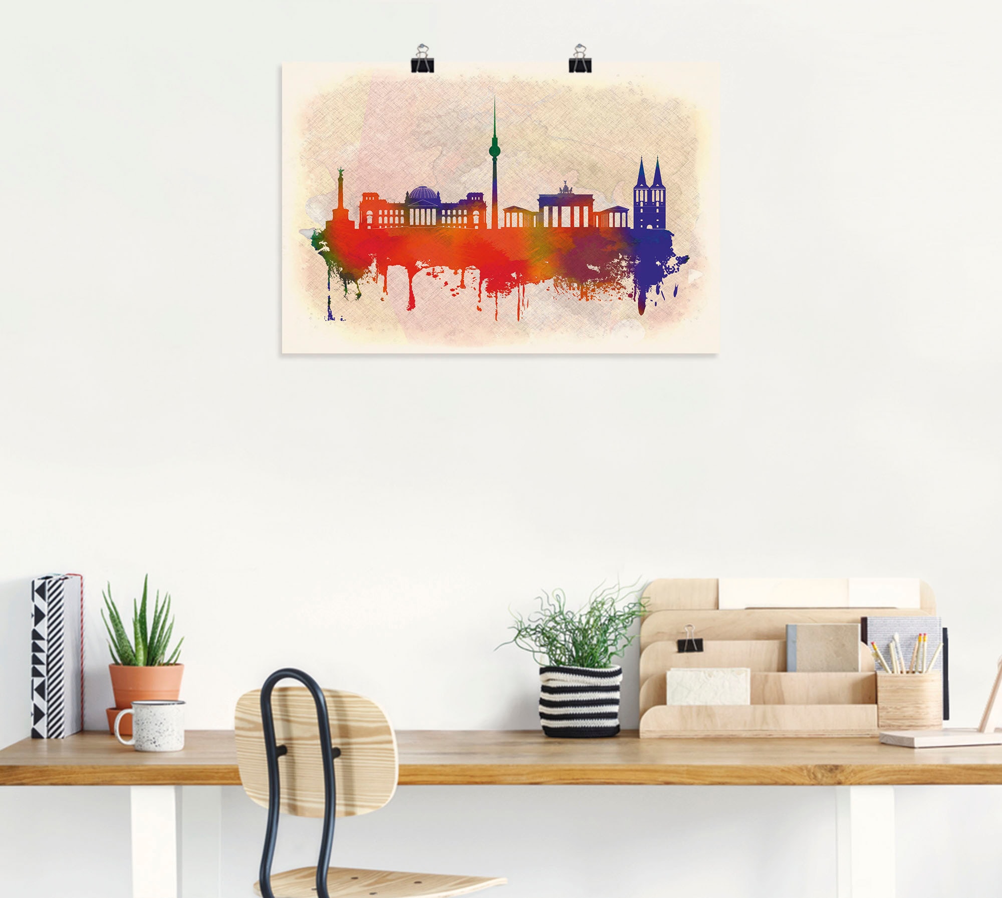 Artland Wandbild »Berlin Deutschland Skyline«, Deutschland, (1 St.), als Alubild, Leinwandbild, Wandaufkleber oder Poster in versch. Größen