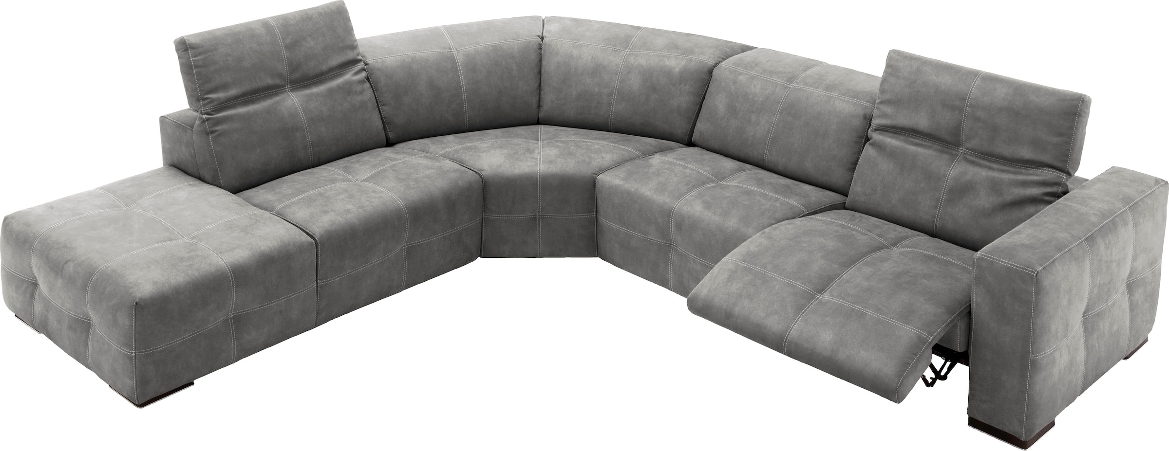Egoitaliano Ecksofa "Sauvanne, Designsofa der Extraklasse, elegant und bequem, L-Form" wahlweise mit elektrischer Relaxfunktion, Kopfteilverstellung