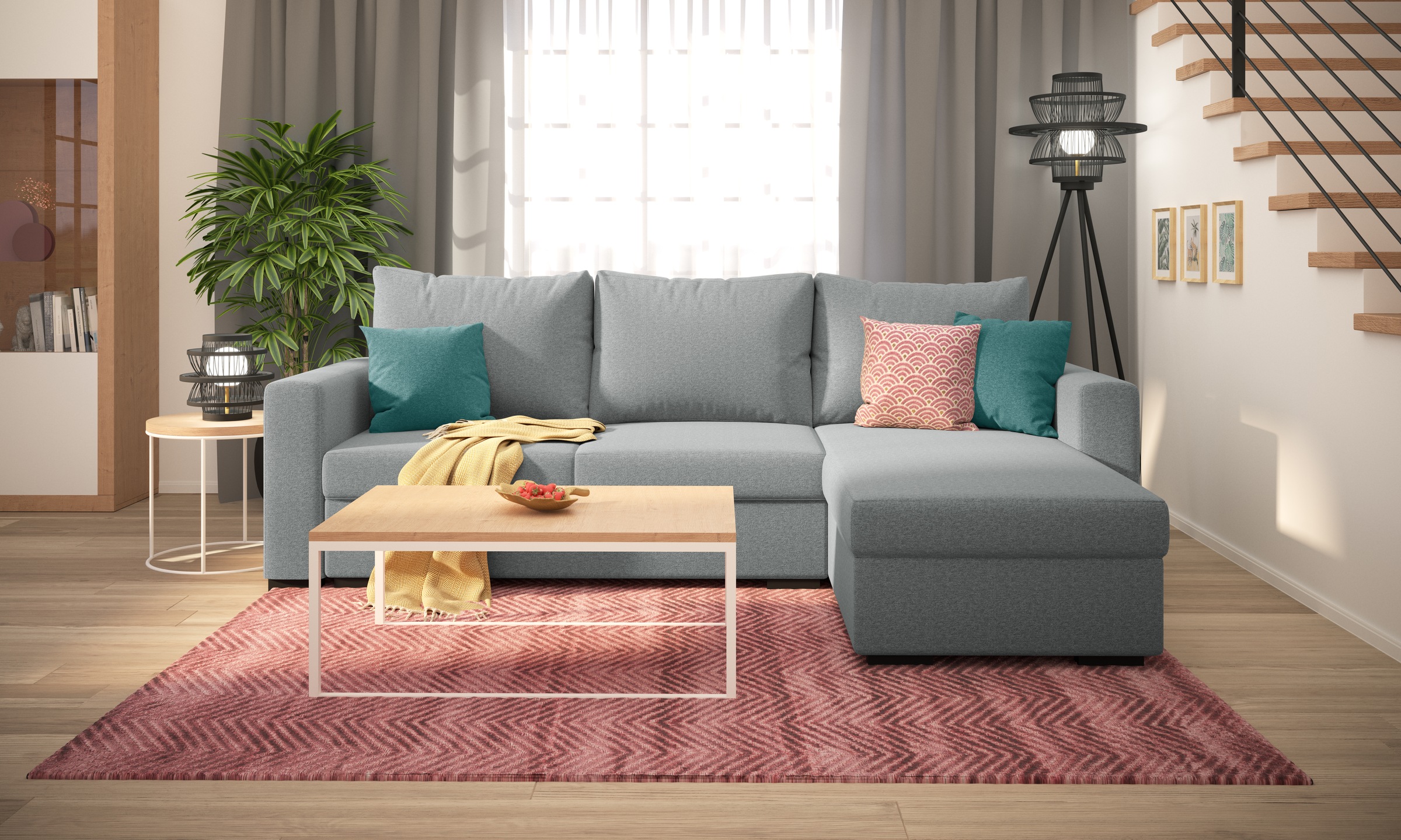 Home affaire Ecksofa »Combrit«, mit Bettfunktion und Stauraum