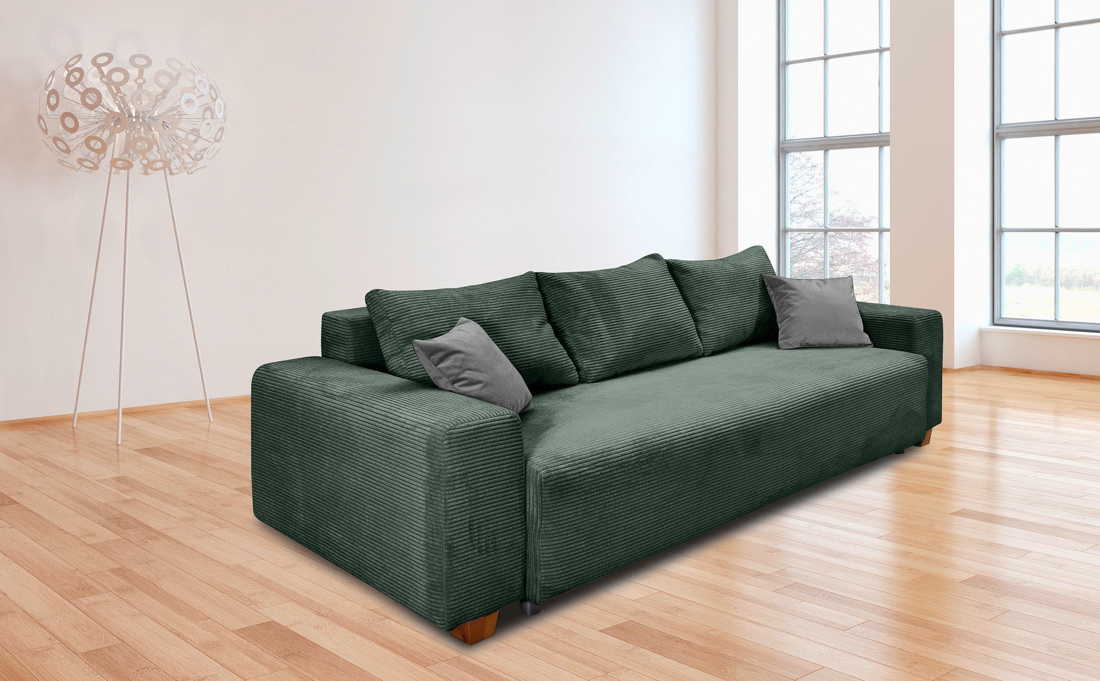 COLLECTION AB Schlafsofa »Yves, Liegefläche (B/T): 142/194 cm«, inkl. Bettfunktion, Bettkasten, Federkern & Zierkissen