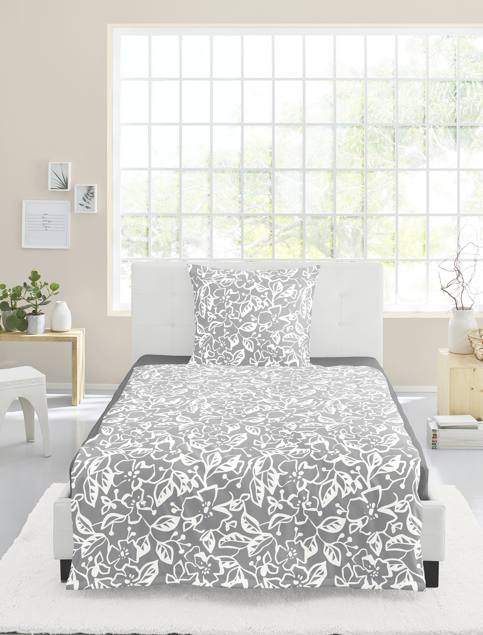 BIERBAUM Bettwäsche "4174" 2 Stk. tlg. Mako-Satin, 100 % Baumwolle, pflegel günstig online kaufen