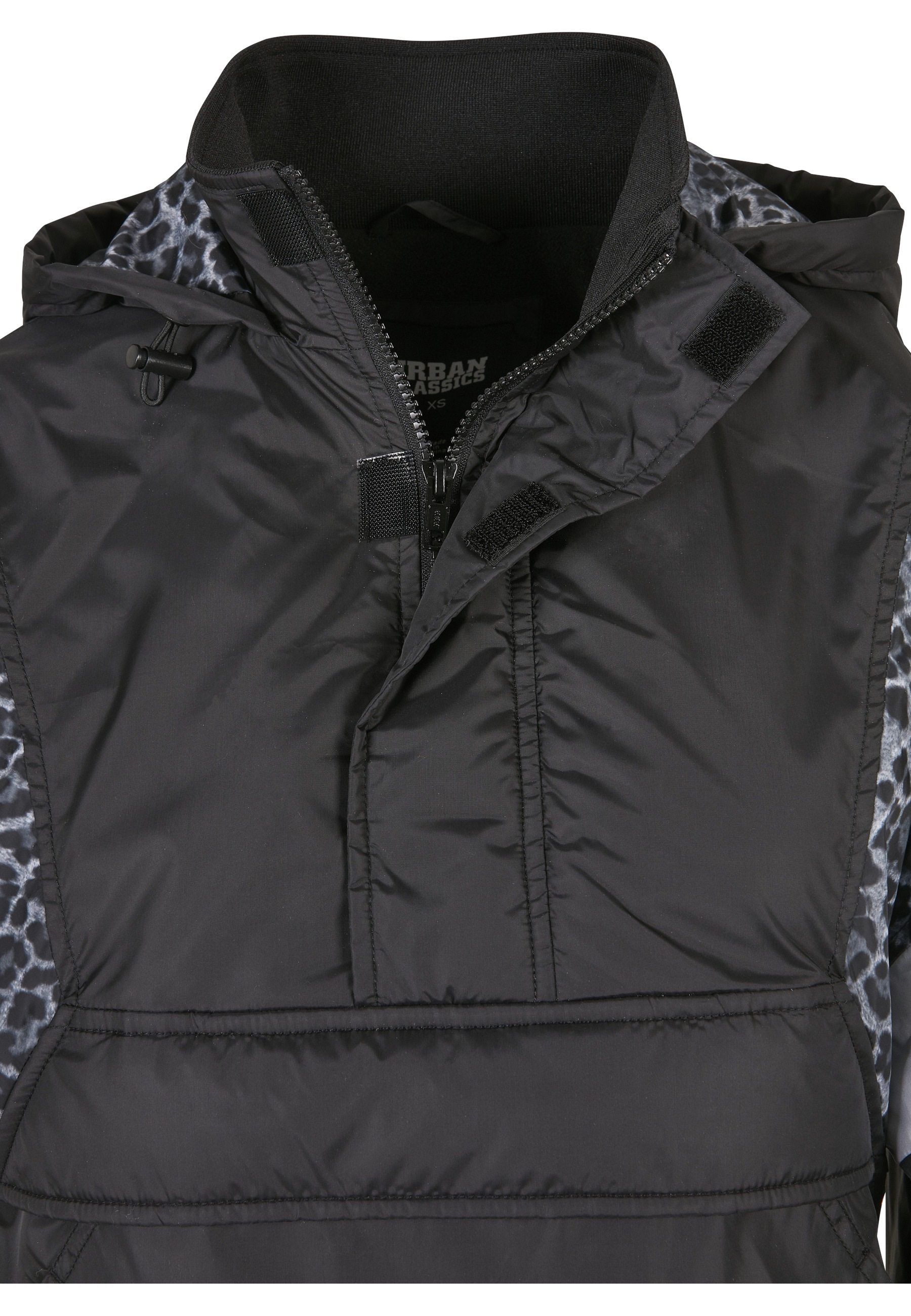 URBAN CLASSICS Langmantel »Urban Classics Damen Ladies AOP Mixed Pull Over Jacket«