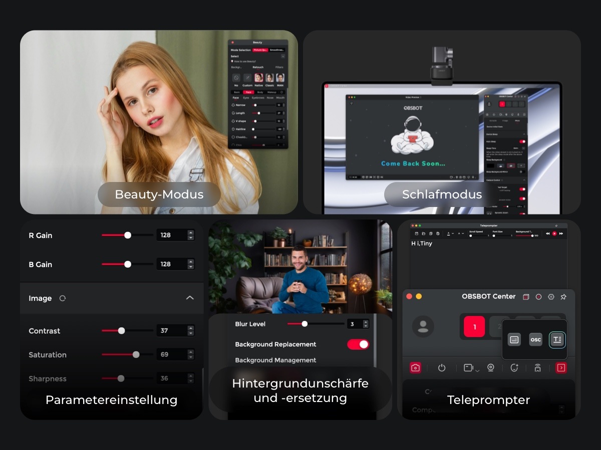 OBSBOT Webcam »OBSBOT TINY 3« 4K Ultra HD