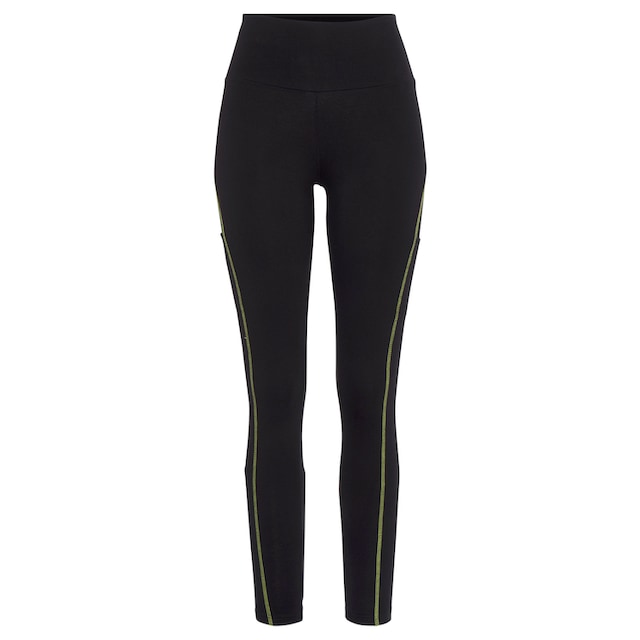 LASCANA ACTIVE Leggings »-Sporthose«, mit Kontrastnähten und breitem Bund  auf Rechnung kaufen | BAUR