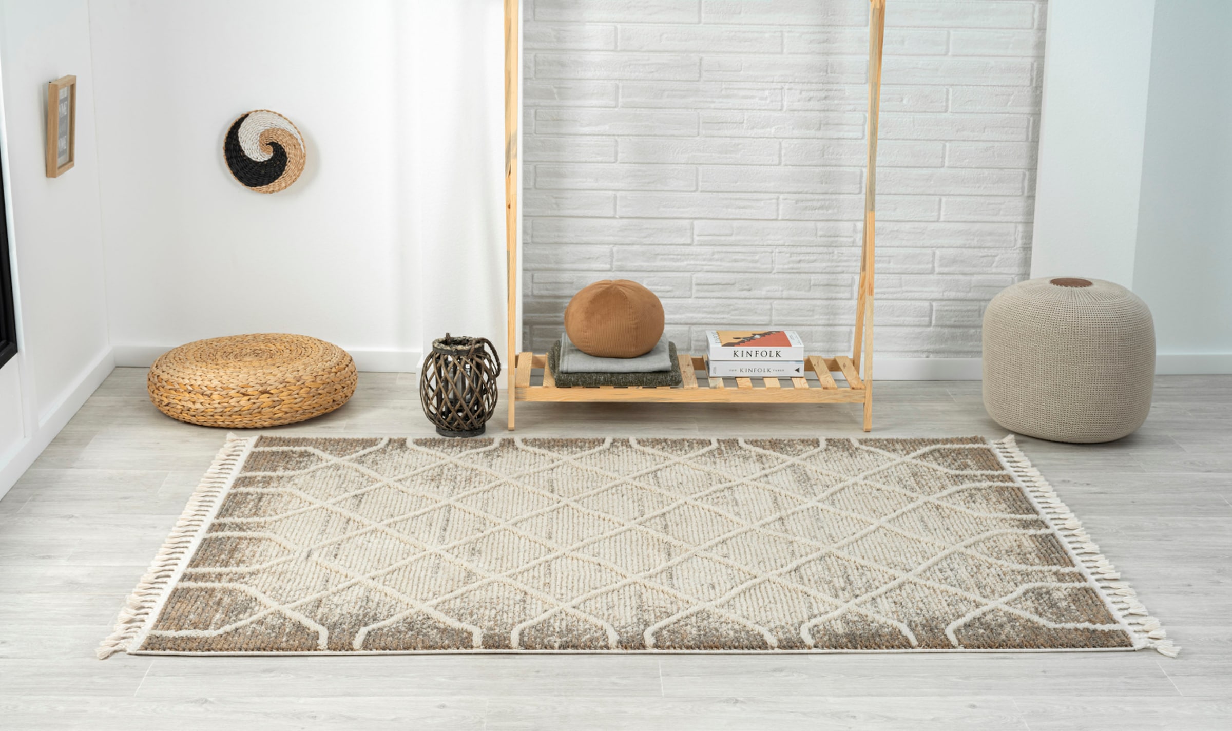 Myflair Möbel & Accessoires Teppich »Enya 1 Lagerräumung«, rechteckig, 15 mm Höhe, Shaggy im Skandi Look, Hoch-Tief Effekt, leicht glänzend