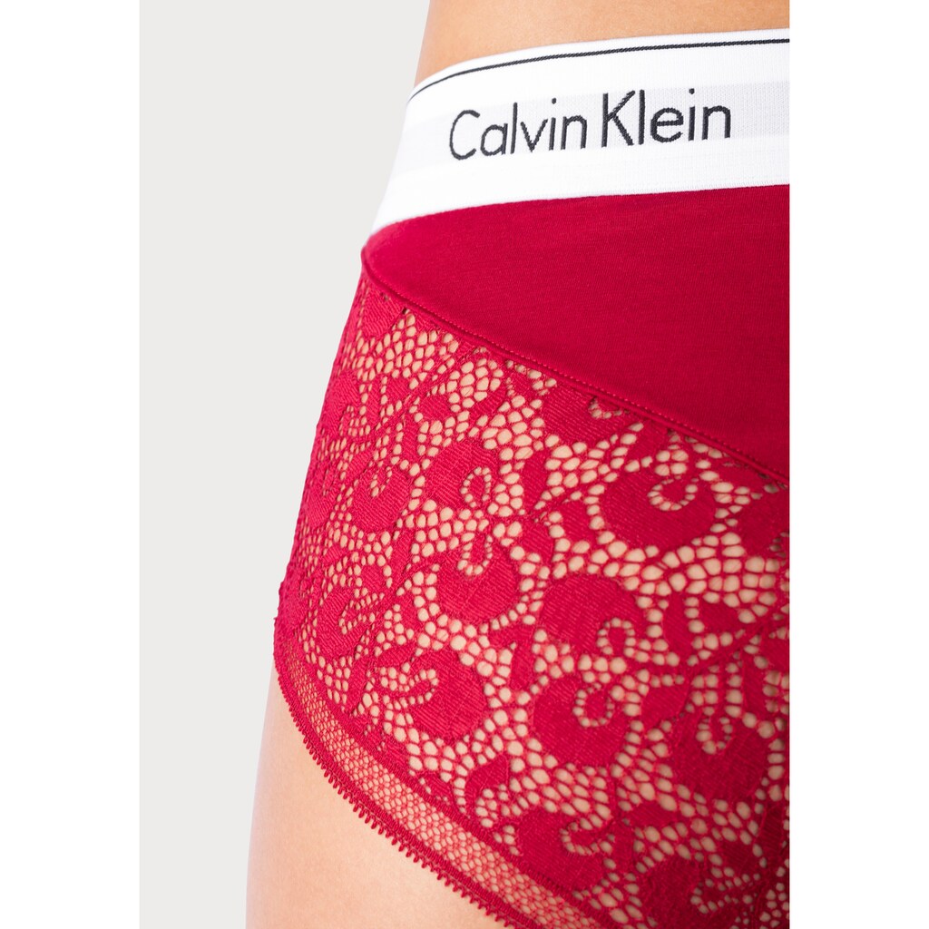 Calvin Klein Hipster »MODERN COTTON LACE«, mit breitem Spitzeneinsatz unterhalb des Logobündchens