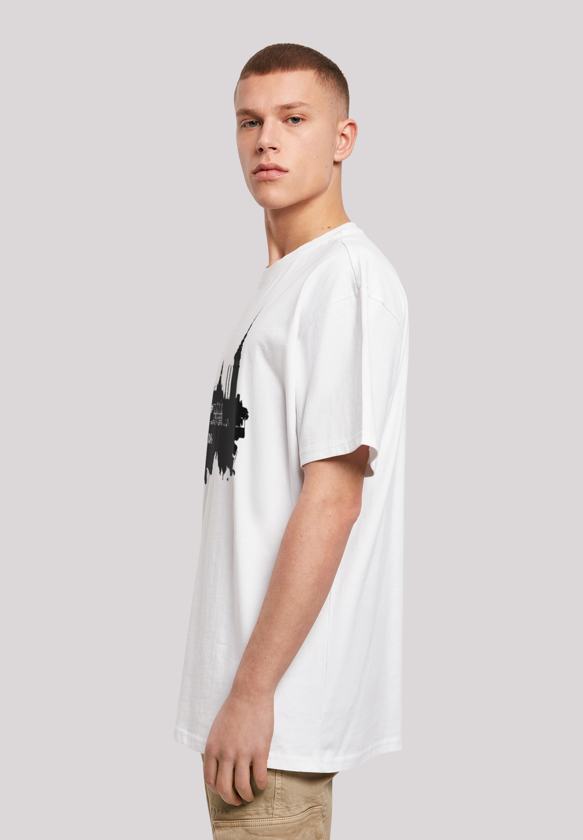 F4NT4STIC T-Shirt »Cities Collection - Hamburg skyline«, Print