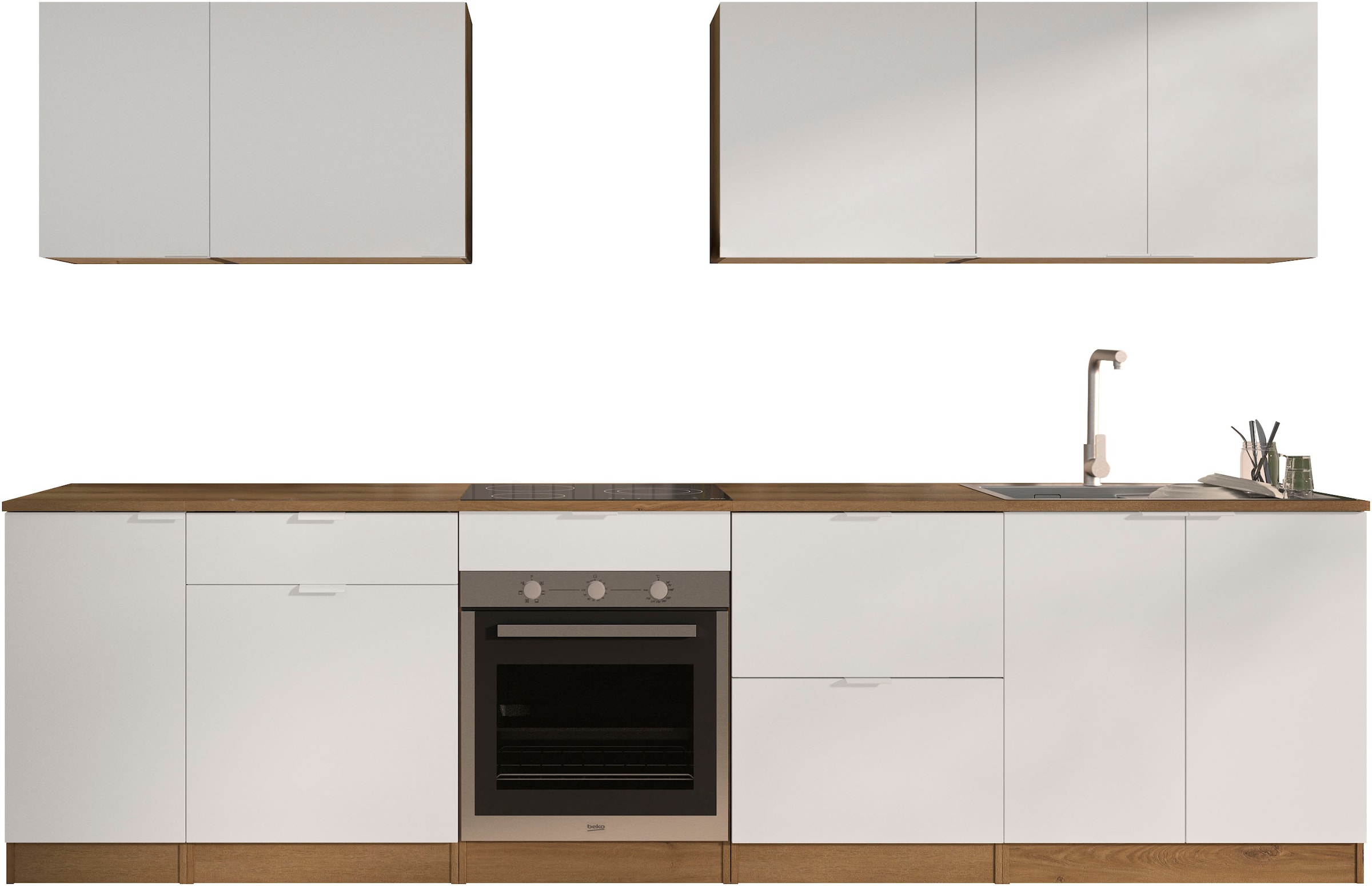 Gami Küchenzeile "300 cm breit EDEN ohne E-Geräte" mit melaminbeschichteter günstig online kaufen