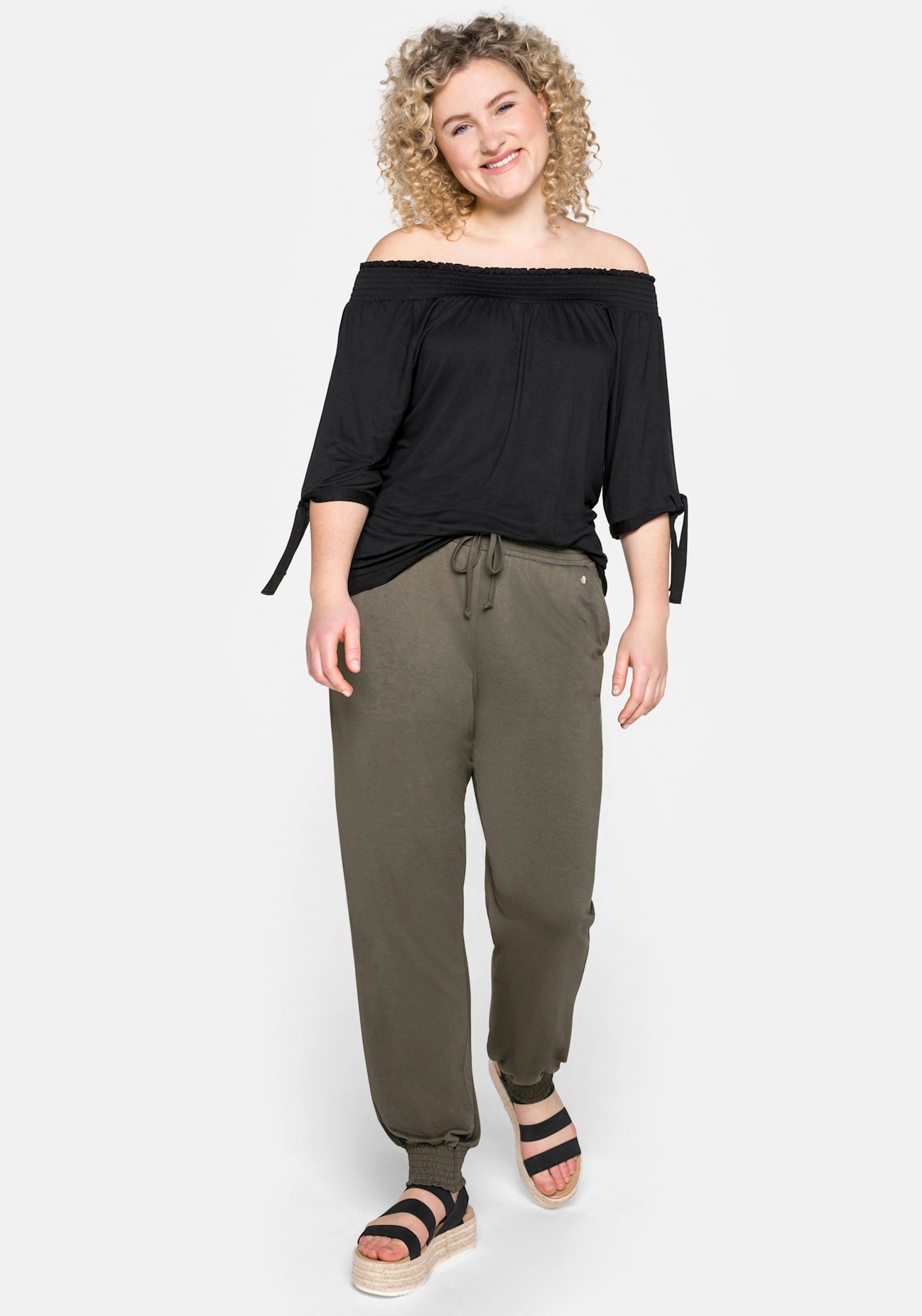 Sheego Carmenshirt "T-Shirt", (1 tlg.) günstig online kaufen