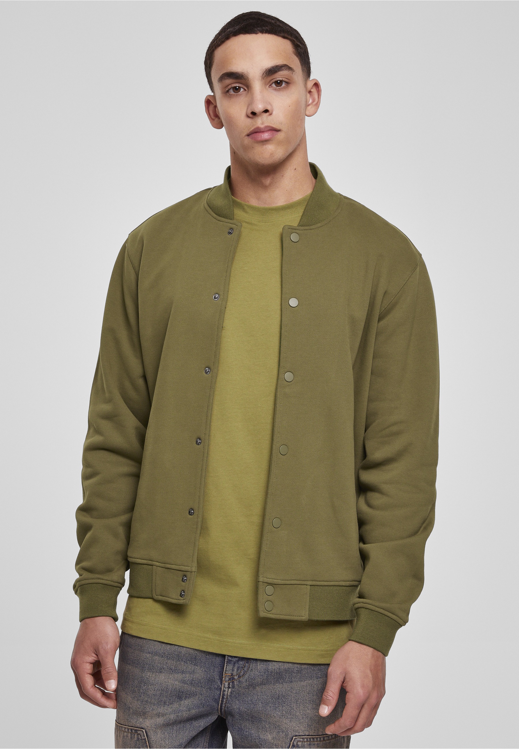 URBAN CLASSICS Collegejacke »Urban Classics Herren Ultra Heavy Solid College Jacket« 1 Stk. tlg. ohne Kapuze