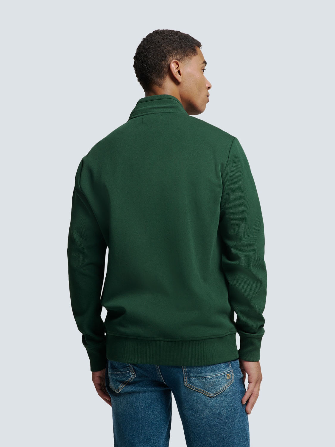 NO EXCESS Sweater »No Excess Weste mit Twill-Jacquard und Reißverschluss«