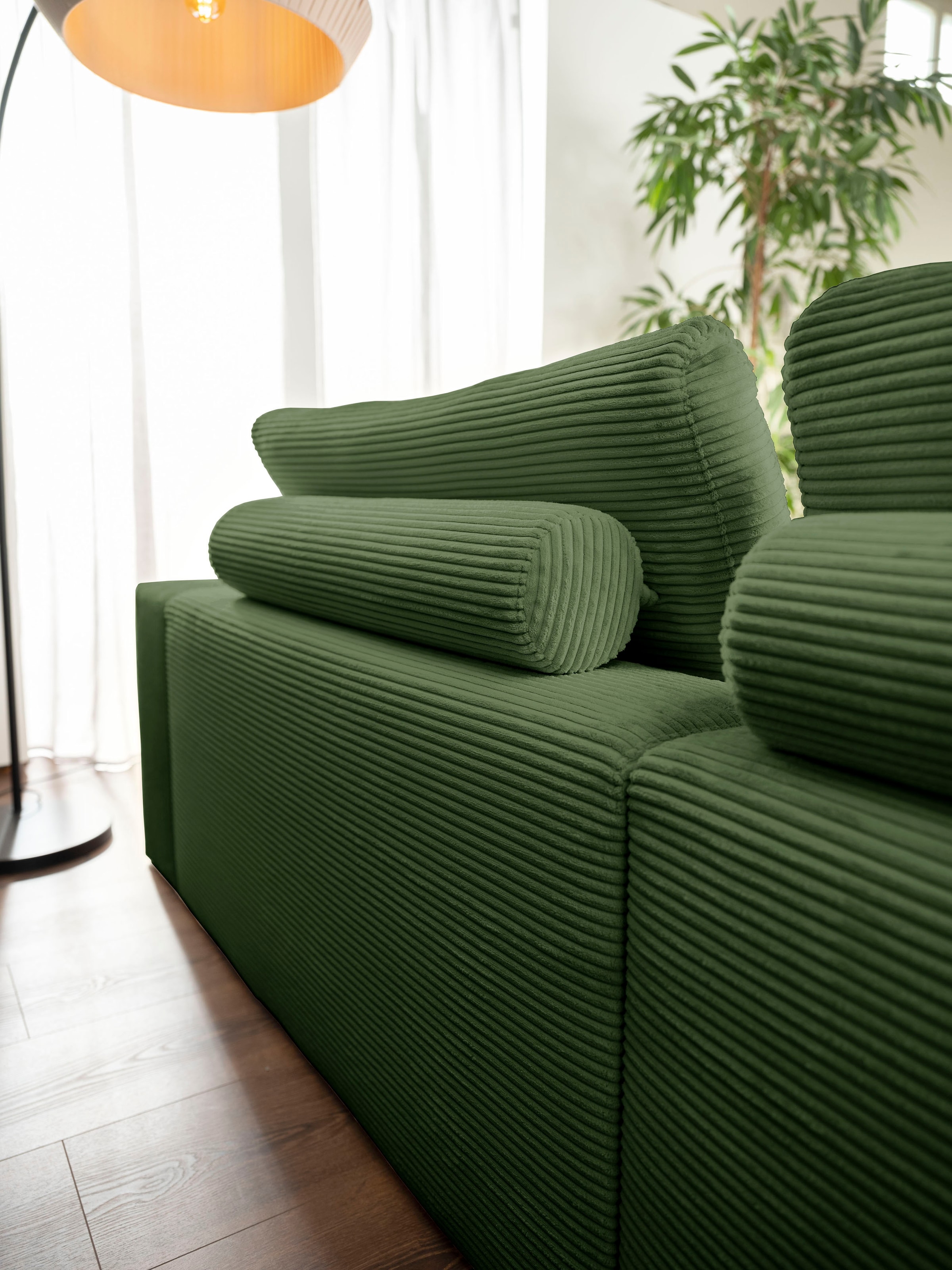 alina Ecksofa »Sandy«, mit Recamiere, in modernem Cordstoff