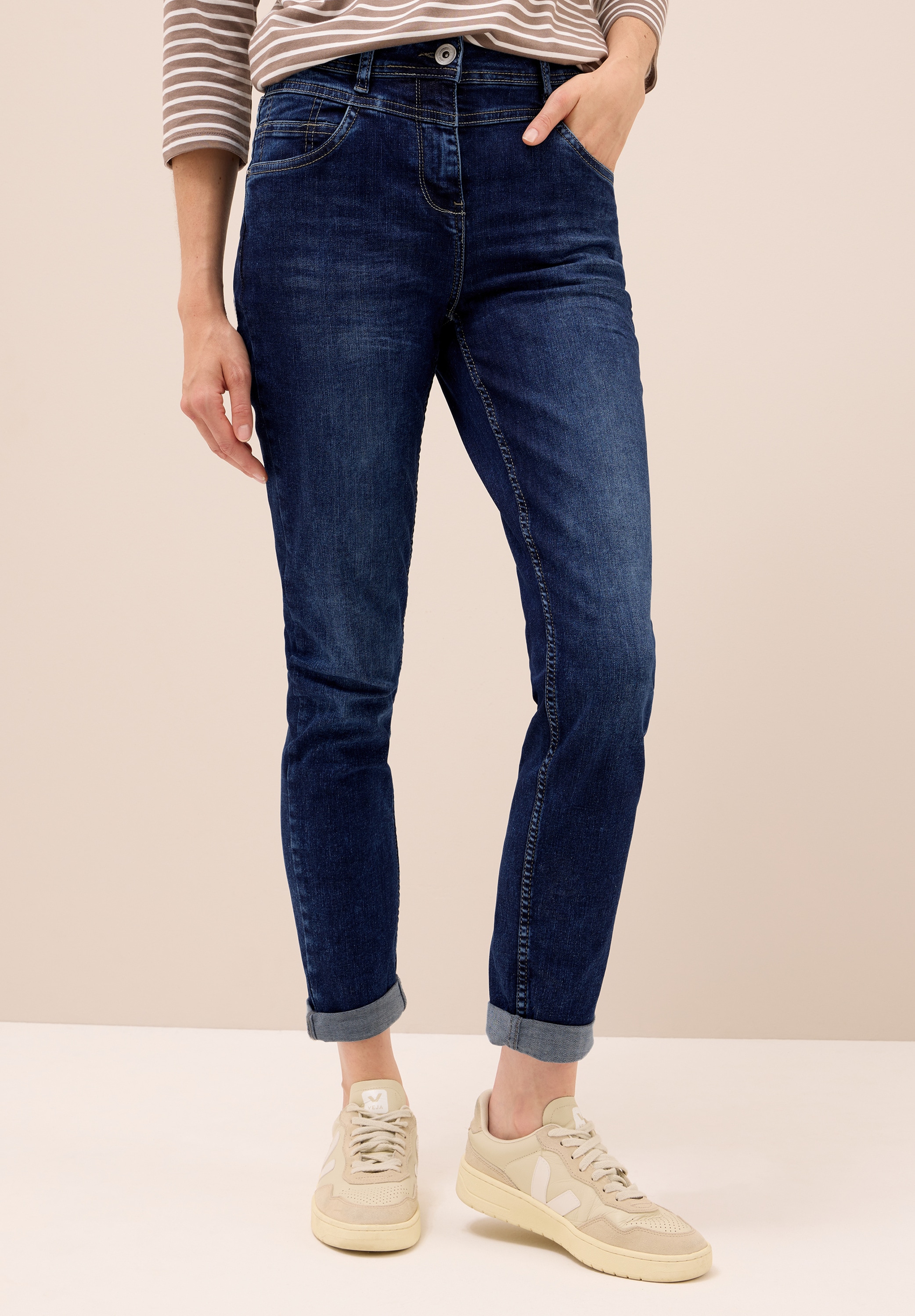 Cecil Slim-fit-Jeans, High Waist