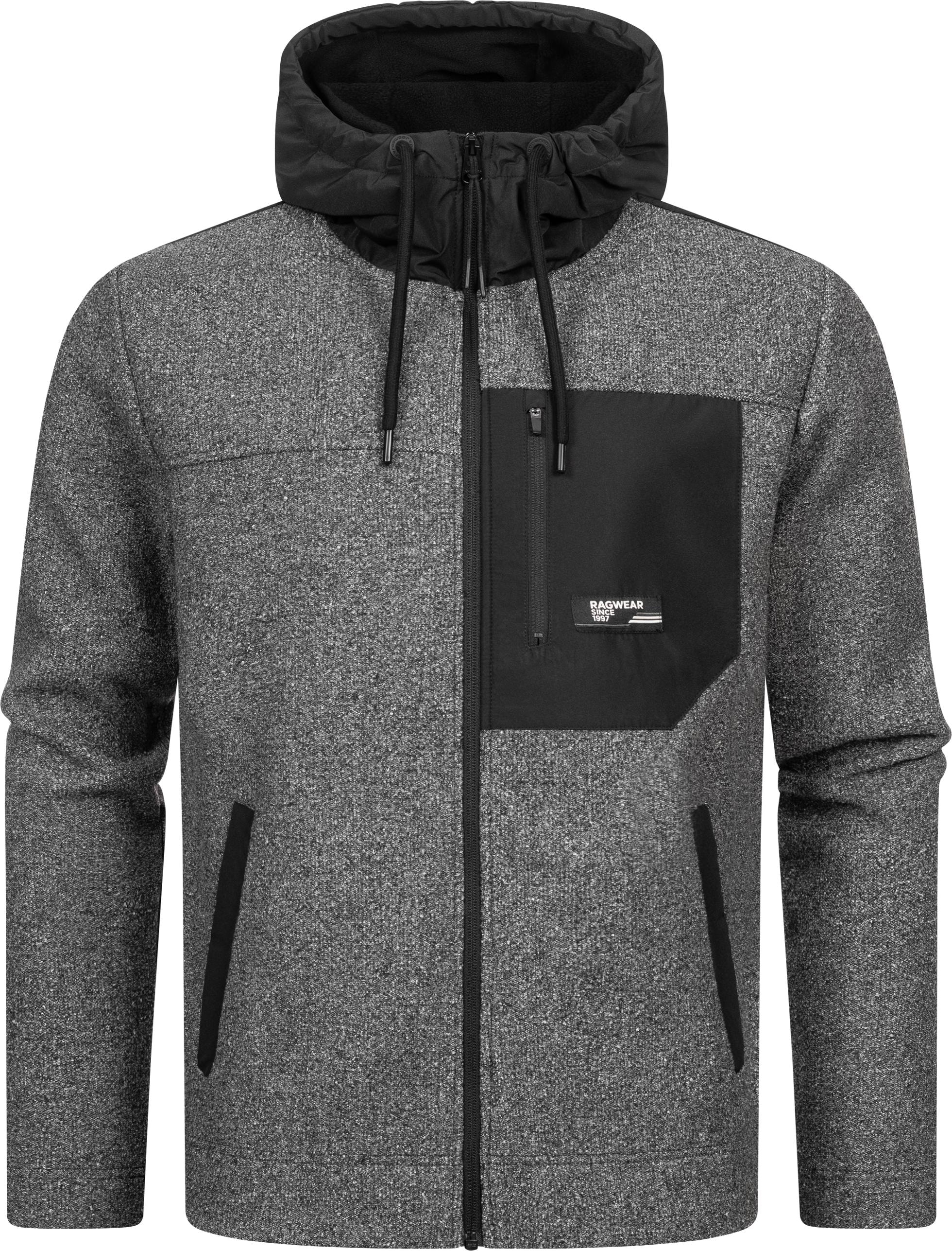 Ragwear Fleecejacke "Brodney", mit Kapuze, Stylische Herren Übergangsjacke mit Brusttasche