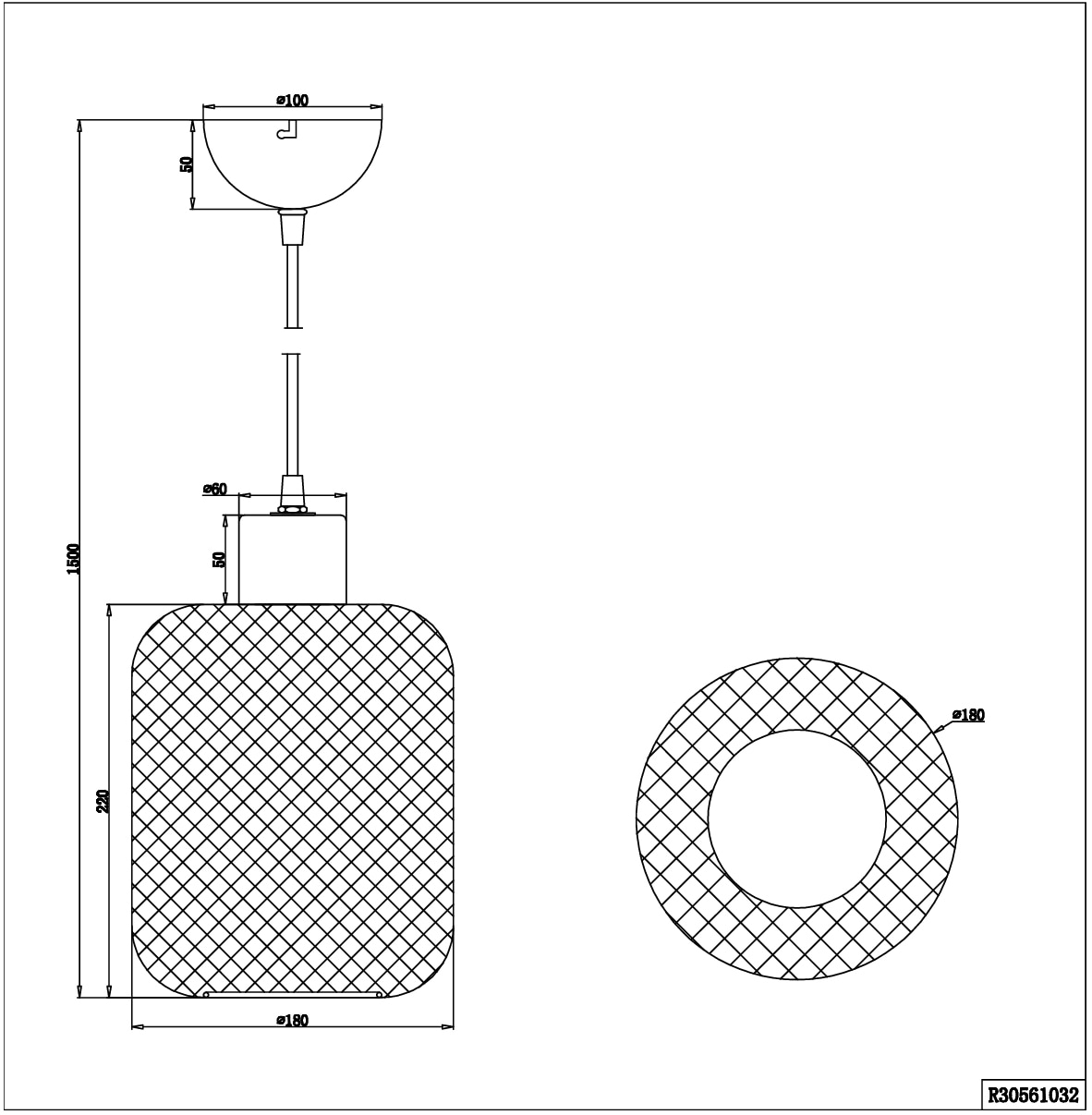 REALITY Leuchten Pendelleuchte »CALIMERO« E27 1 Stk. mit Holz-Deko, E27 Leuchtmittel frei wählbar, Ã˜ 18cm, Abhängung 150cm