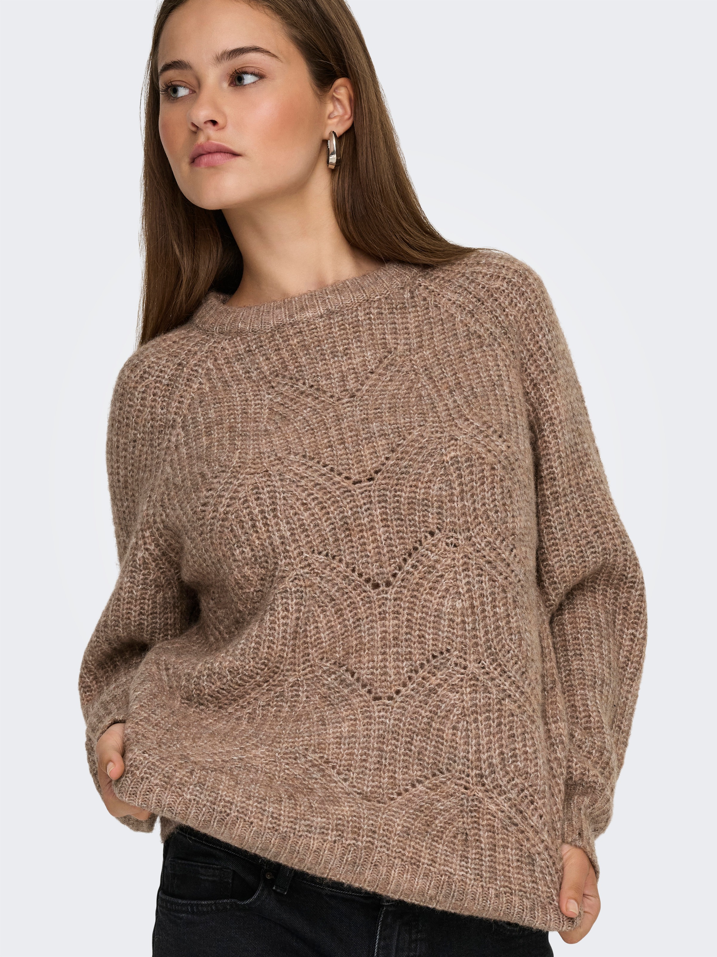 ONLY Strickpullover "ONLGILA LIFE LS STRUCTURE O-NECK BF KNT" günstig online kaufen