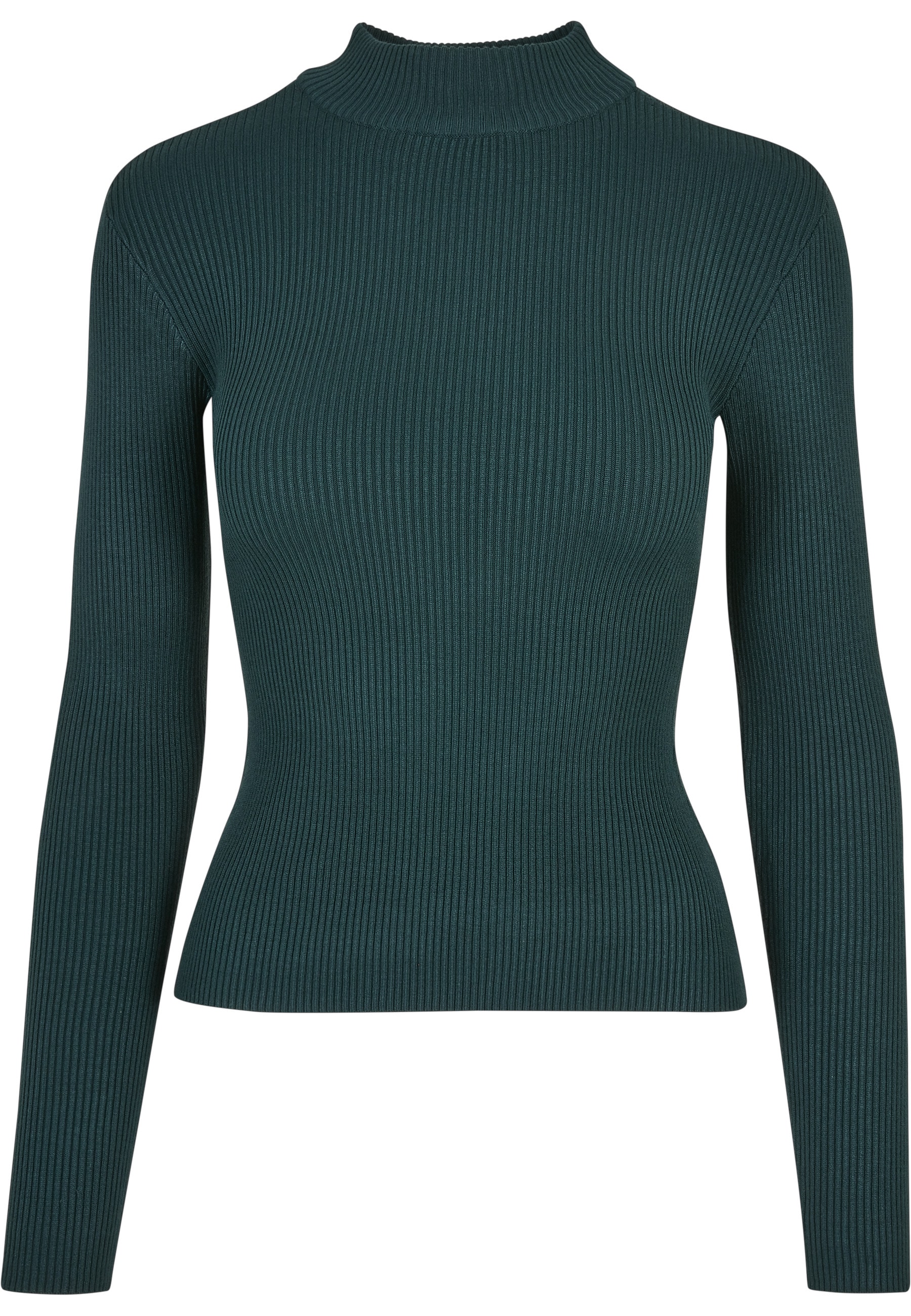 URBAN CLASSICS Rundhalspullover "Urban Classics Damen Ladies Rib Knit Turtelneck Sweater" 1 Stk.