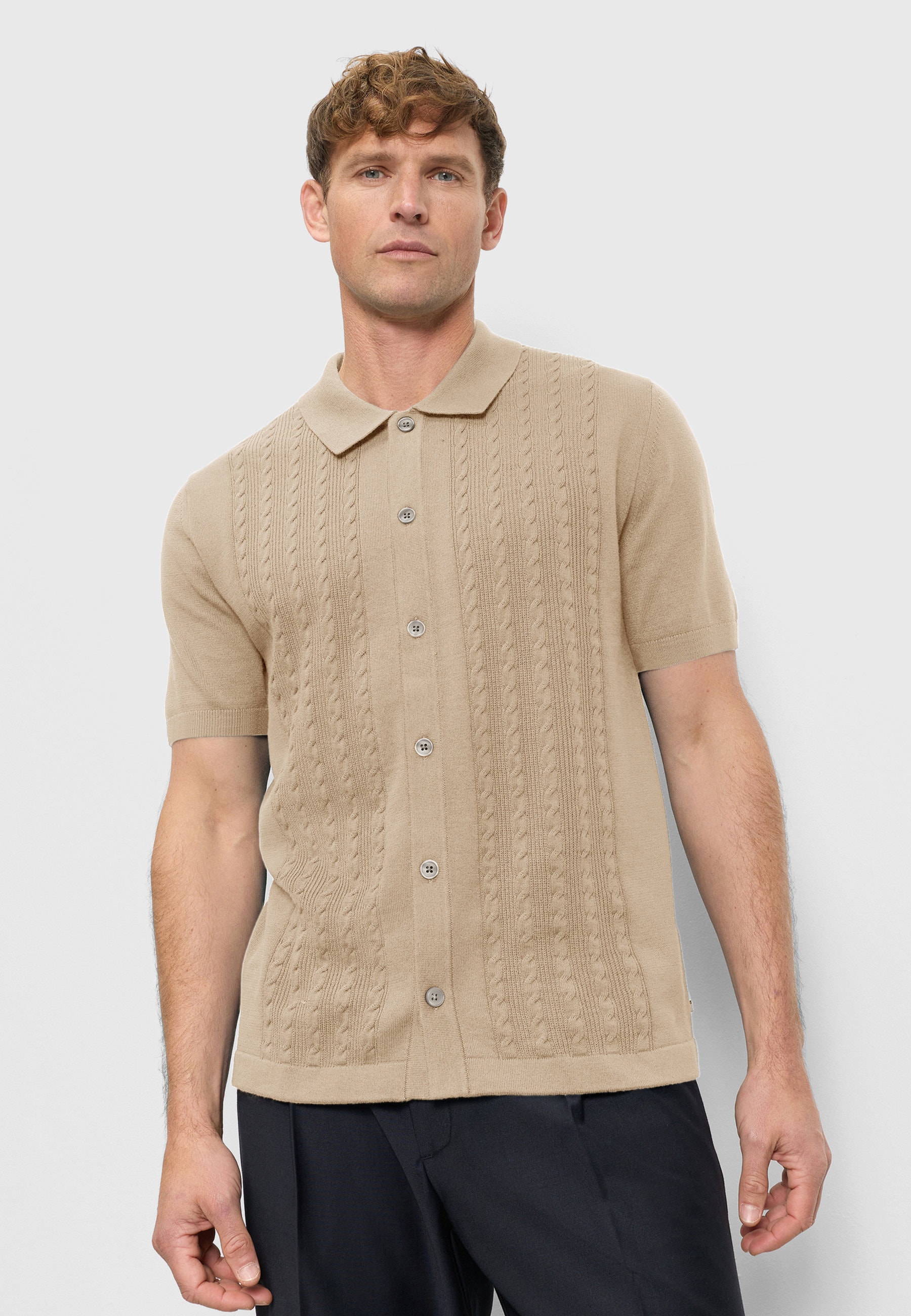 OLYMP Poloshirt "OLYMP Casual Strick, Polo"