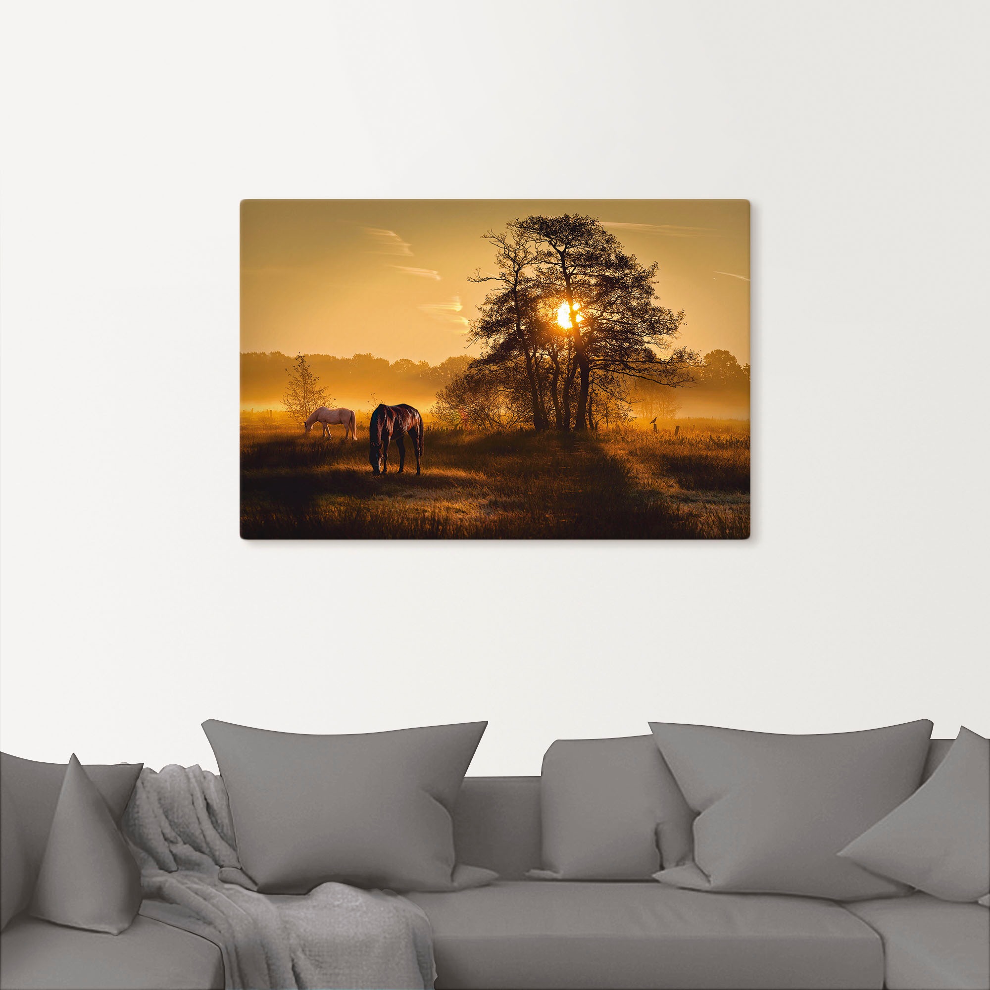 Artland Wandbild »Lichtdurchflutet«, Wiesen & Baumbilder, (1 St.), als Leinwandbild, Poster in verschied. Größen