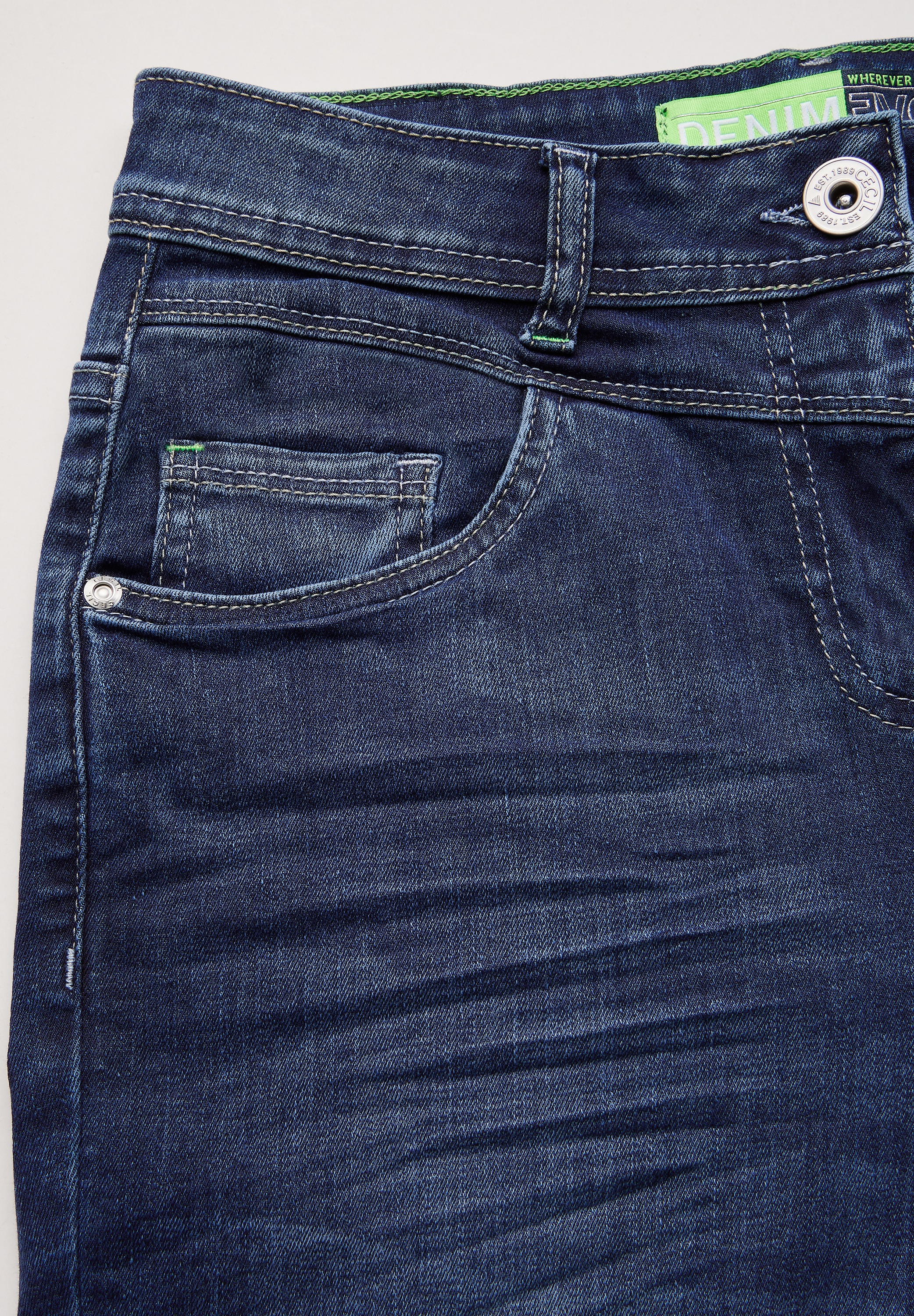 Thumbnail - Cecil Slim-fit-Jeans High Waist