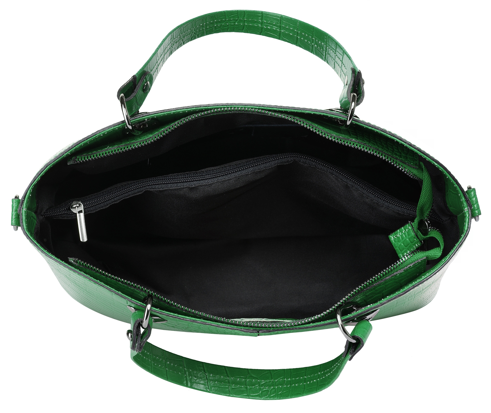 Cluty Henkeltasche, echt Leder, Made in Italy