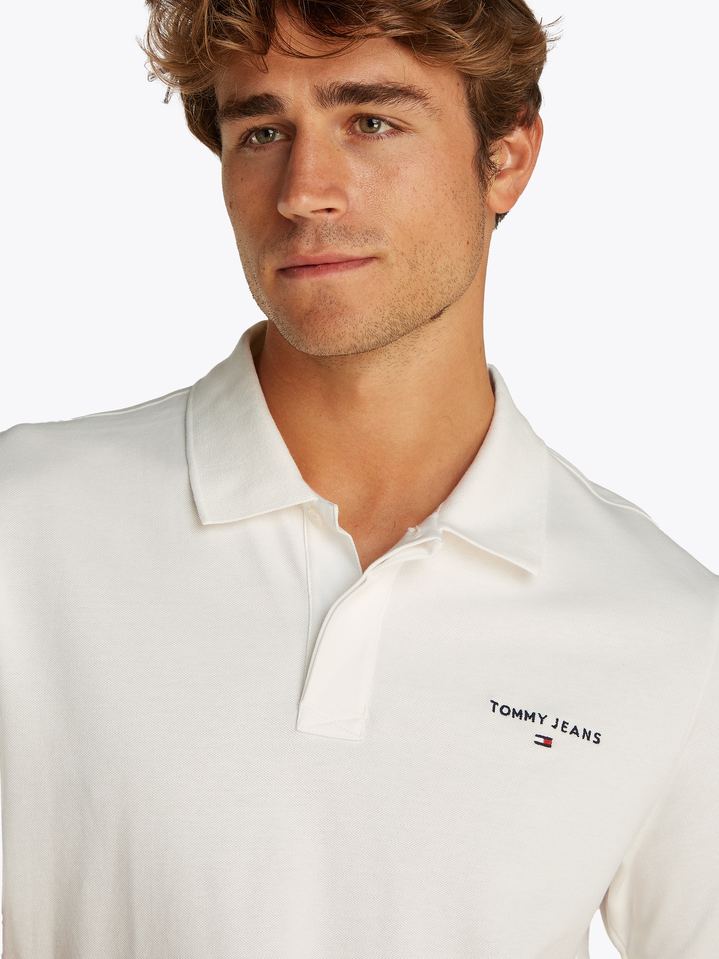 Tommy Jeans Poloshirt »TJM REG LINEAR POLO EXT«, Mit Rundhalsausschnitt