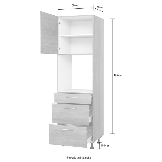 Express Küchen Backofenumbauschrank »Trea SB2AS-195-3«, mit zwei Türen und  zwei Einlegeböden, Höhe 195 cm bestellen | BAUR