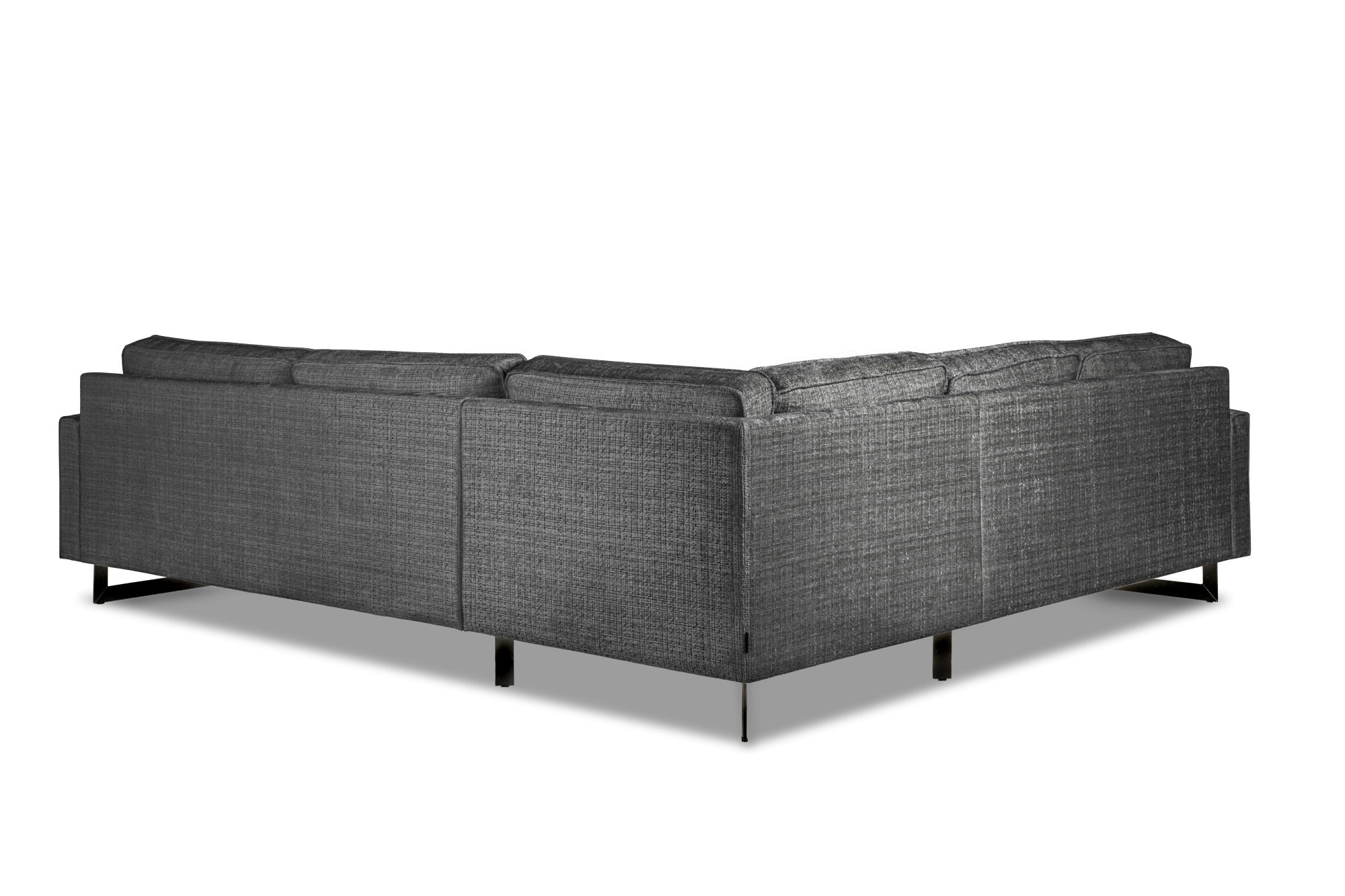 Home affaire Ecksofa »Pinto, XXL, 250/290 cm, langer Schenkel, Ottomane« Cord, Chenille, Lederoptik, mit Keder, Metallfüße, Wellenunterfederung