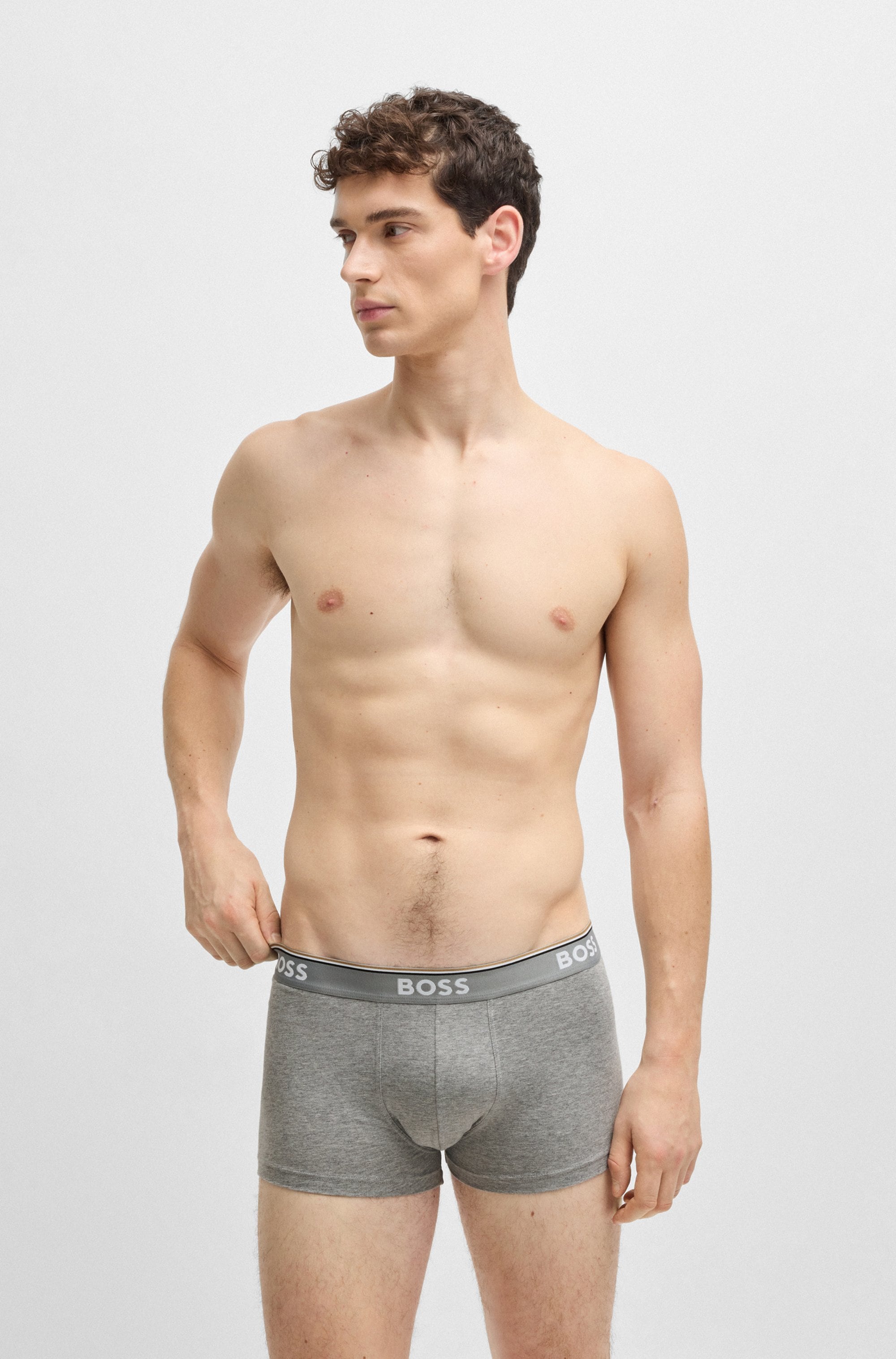 BOSS Boxer »TRUNK 3 PACK«, (3 St.), BOSS Schriftzug auf dem Bund