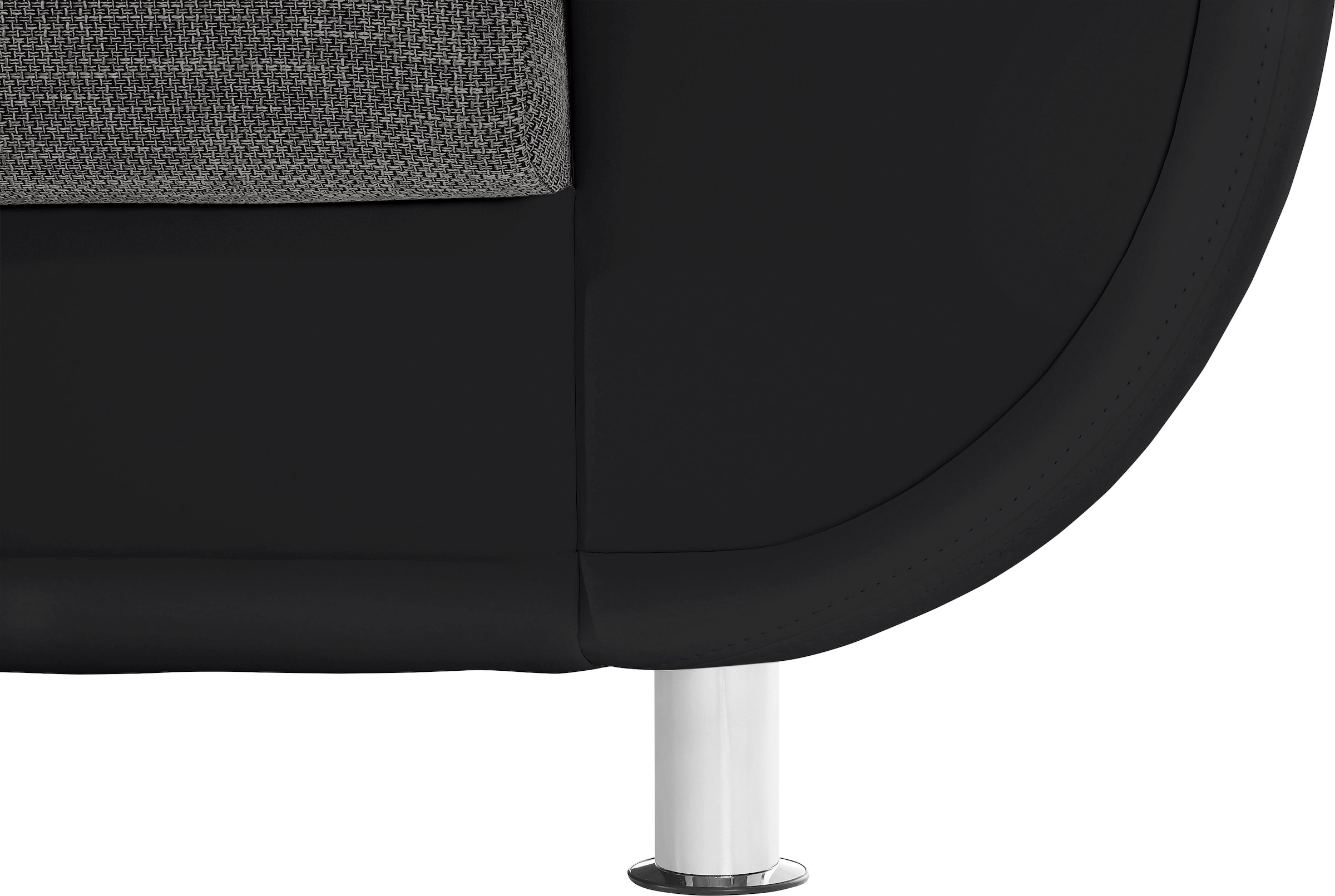 TRENDMANUFAKTUR Wohnlandschaft »Rondo 3, zeitlos und modern, im Materialmix, U-Form«, wahlweise für mehr Komfort mit Federkern, wahlweise mit Bettfunktion