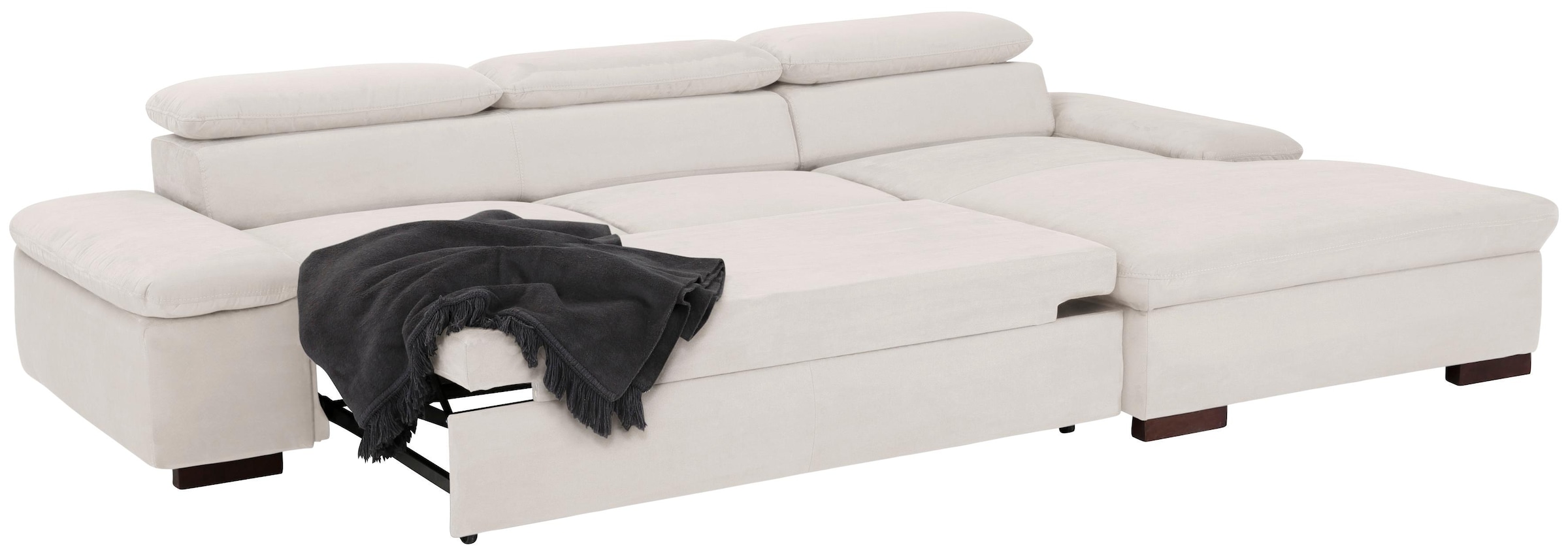 Home affaire Ecksofa »Alberto L-Form«, mit Kopfteilverstellung, wahlweise mit Bettfunktion