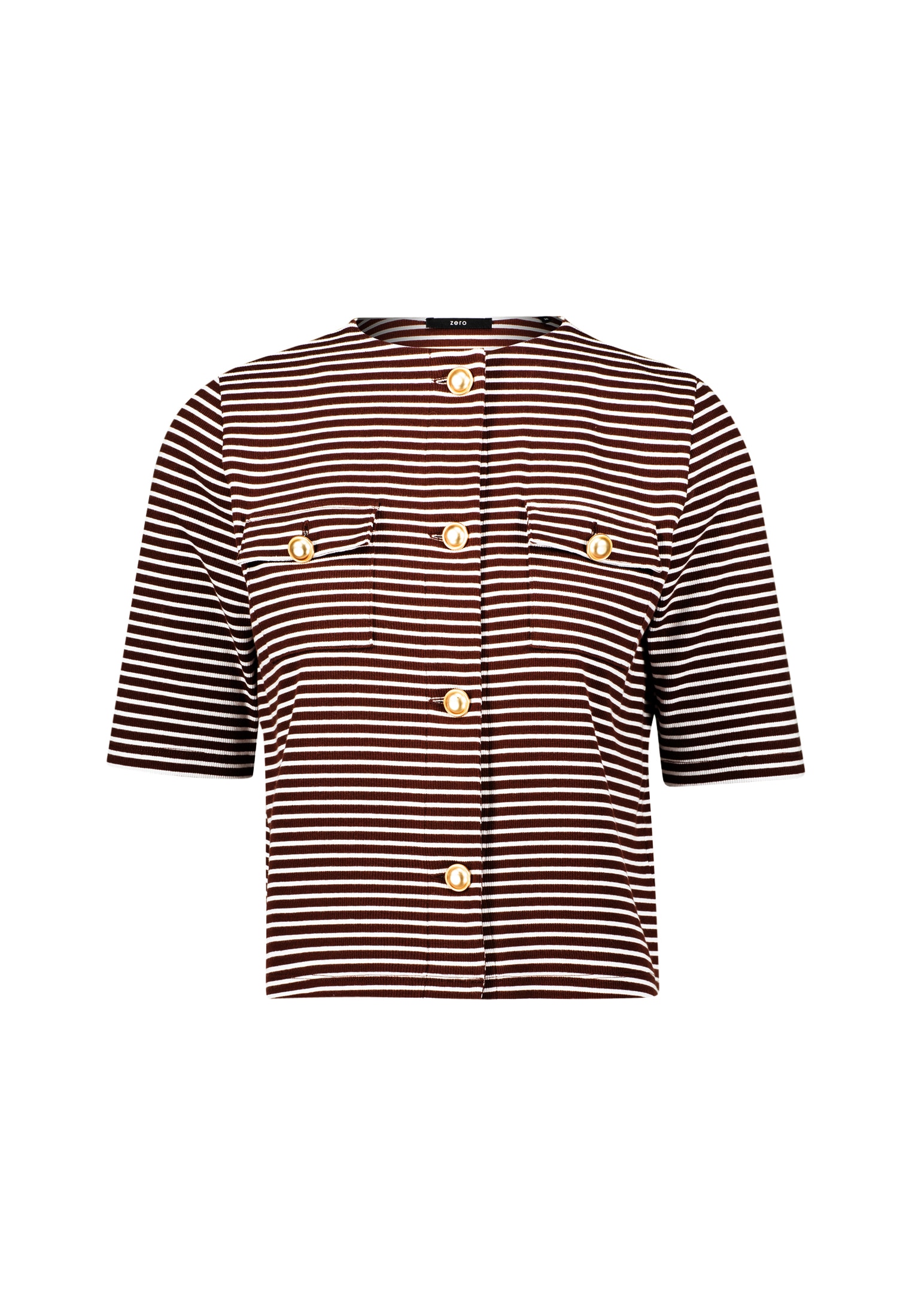 Zero Sweatjacke »zero Blazer-Jacke mit Streifen«, Knopfleiste