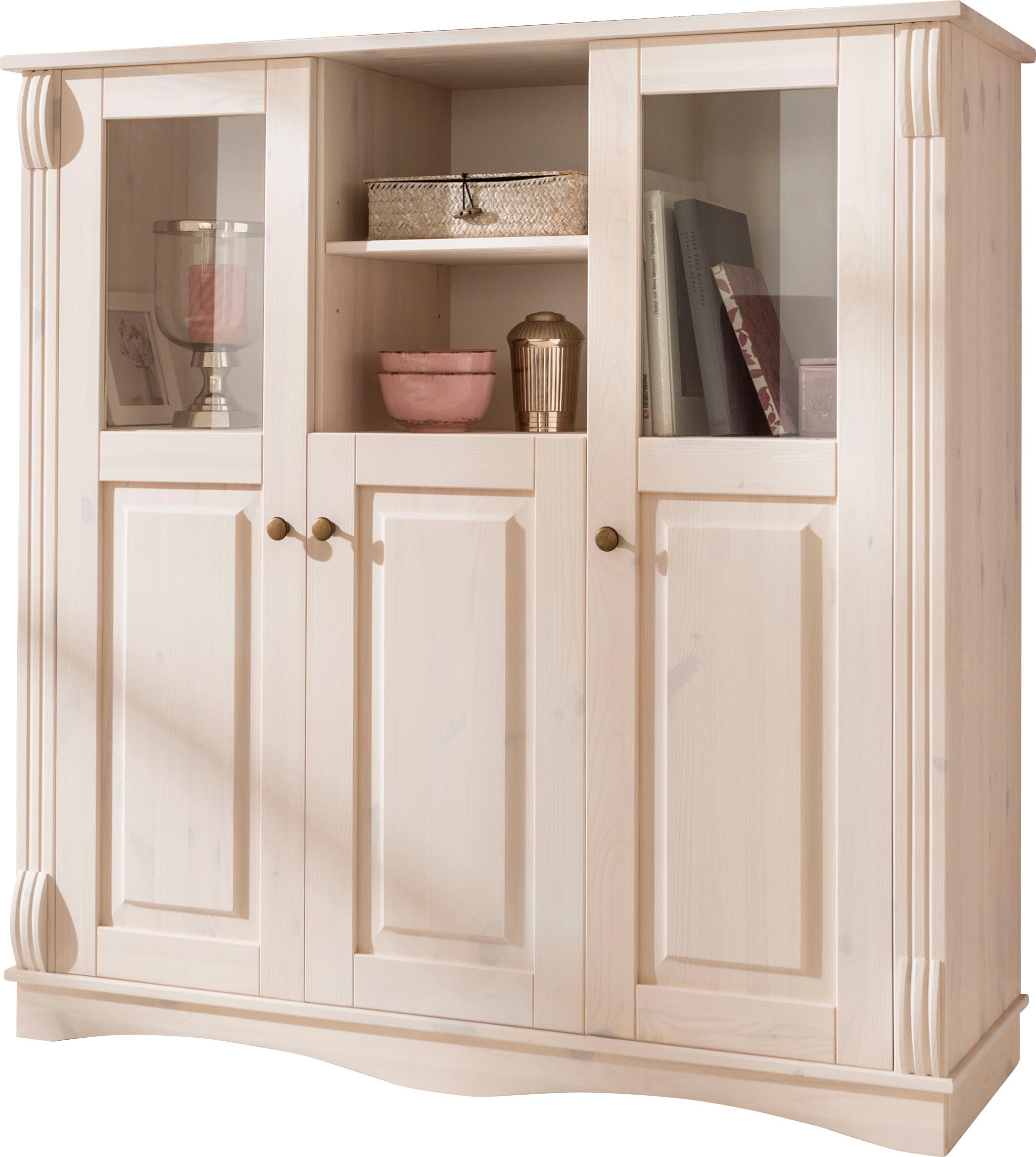 Home affaire Highboard "Teresa", (Maße (B/T/H): 119/40/120 cm), Vitrine, Tü günstig online kaufen