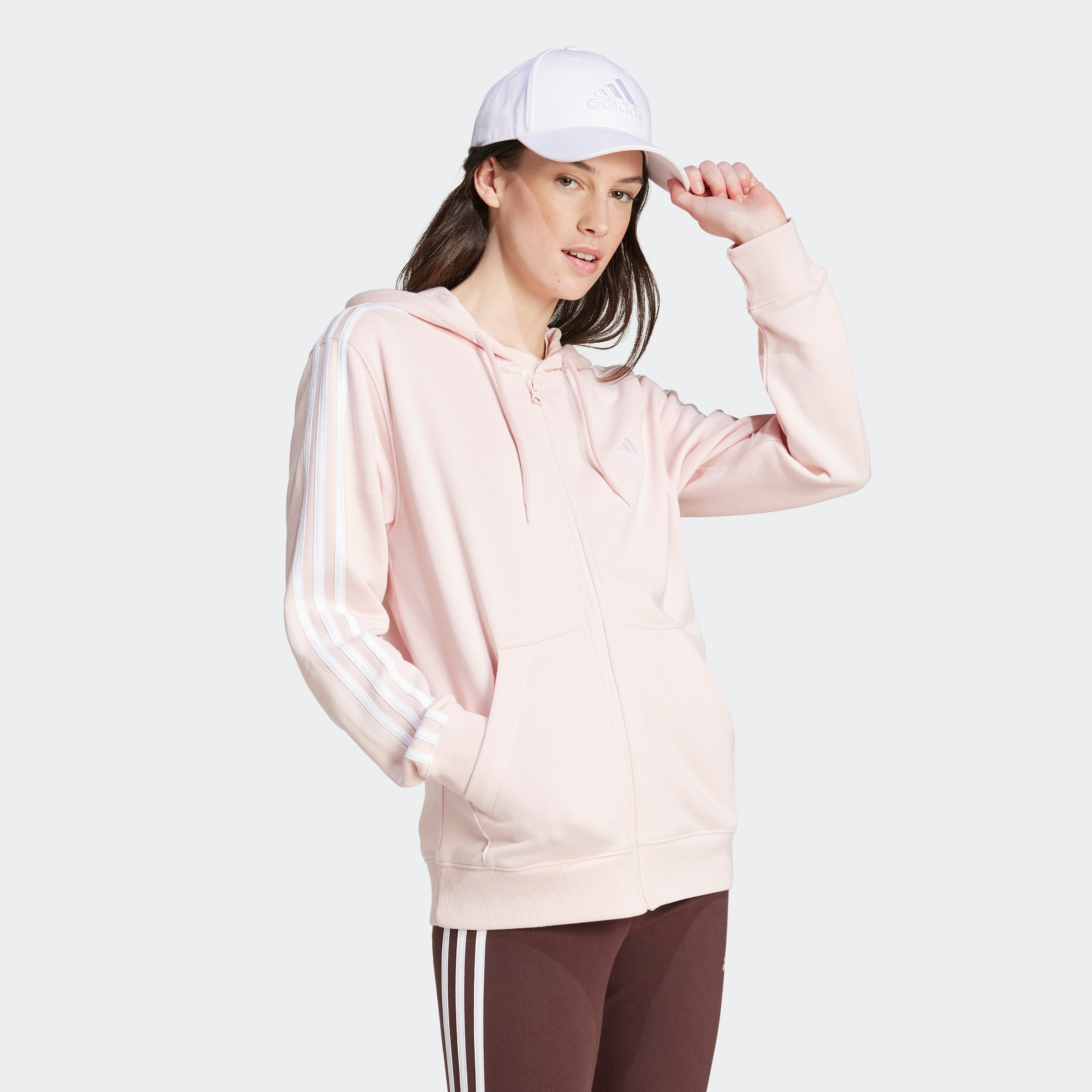 adidas Sportswear Kapuzensweatjacke "ESSENTIALS 3STREIFEN FRENCH TERRY REGU günstig online kaufen