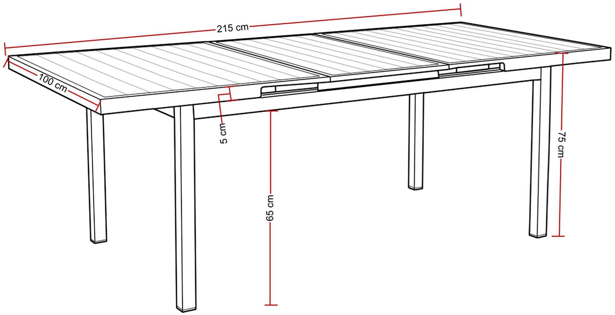 Destiny Garten-Essgruppe »COMO IMOLA Essgruppe 4 Se + Tisch 165/215x100cm« Set,  Tisch ausziehbar
