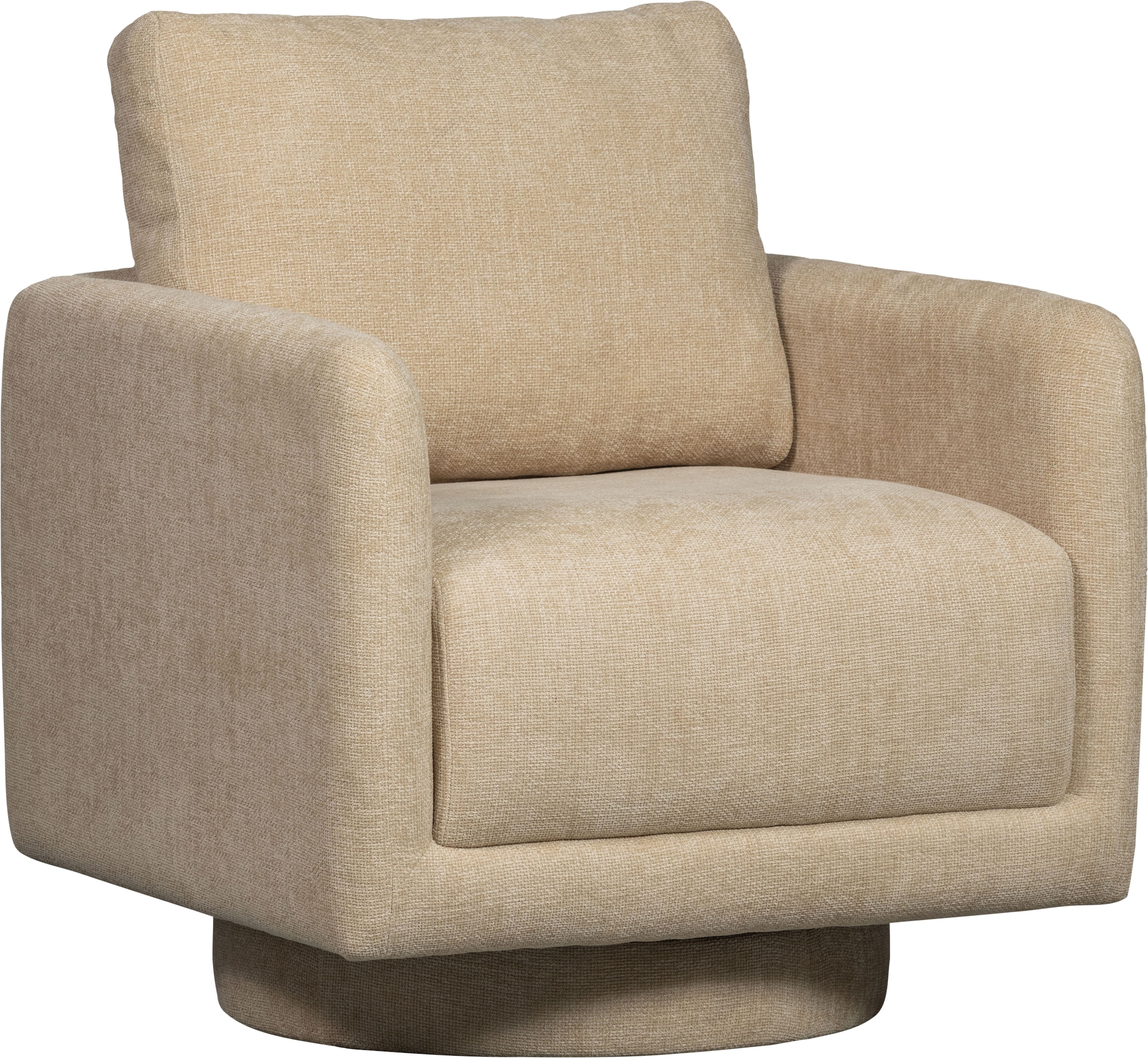 WOOOD Drehsessel "Oscar Chenille-Bezug mit Drehmechanismus, H64 x B78 x T79 cm" Tragkraft 120 kg, kubische Sitzfläche, Maximale Verschleißfestigkeit