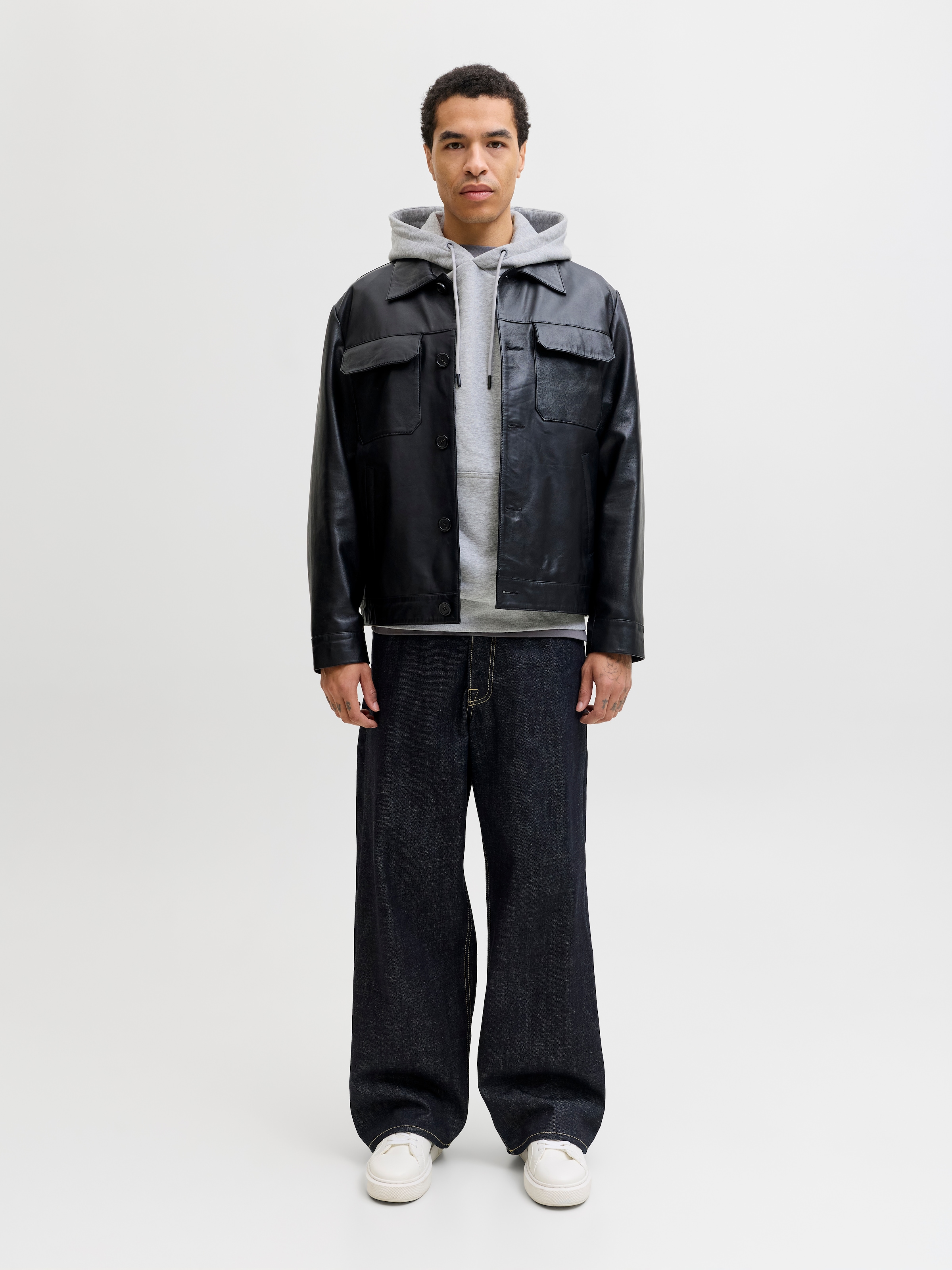 Jack & Jones »JJEBRADLEY SWEAT HOOD NOOS«, Materialmix, relaxed fit
