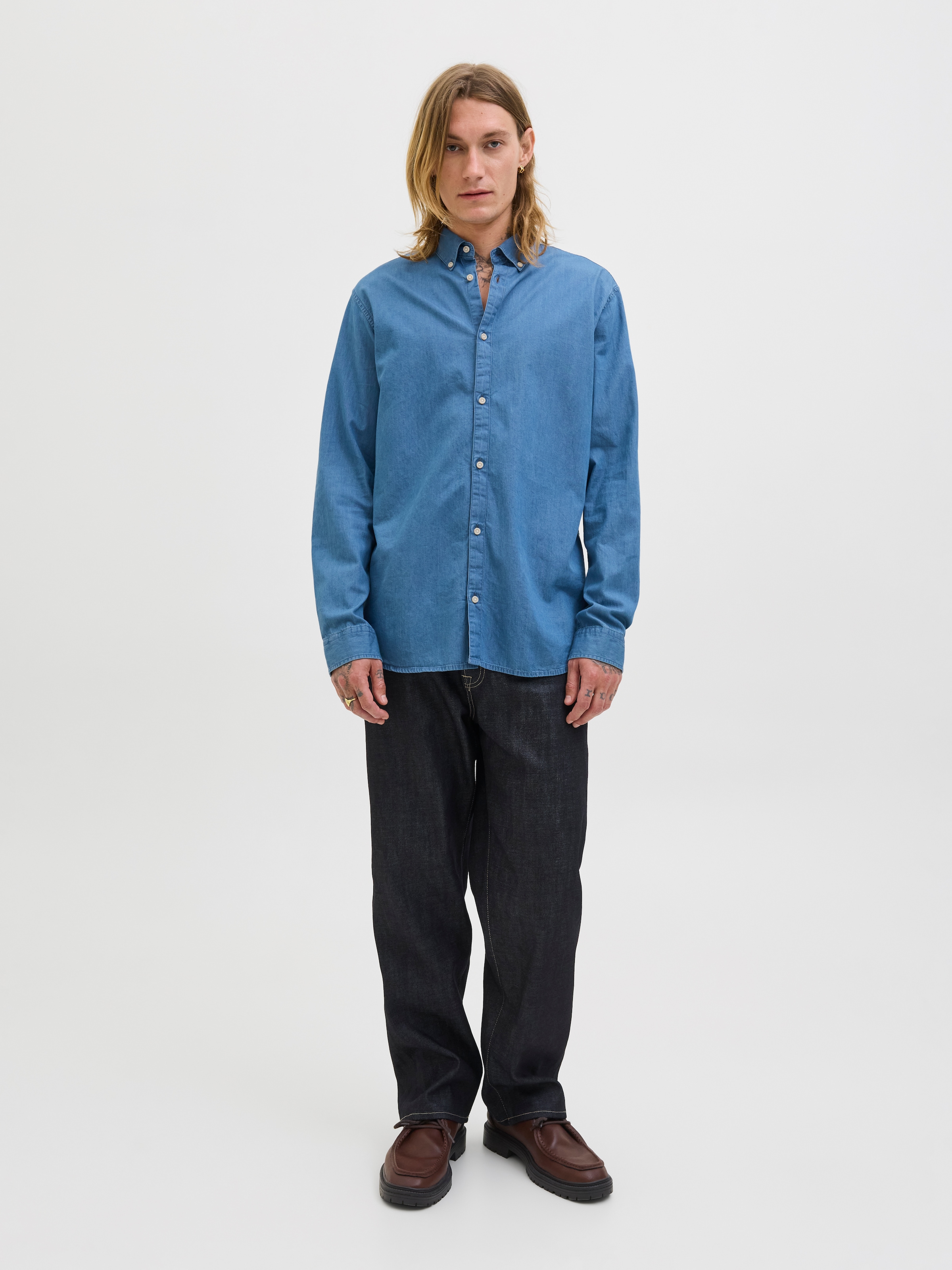 Jack & Jones Langarmhemd »JJEPERFECT DENIM SHIRT LS NOOS«