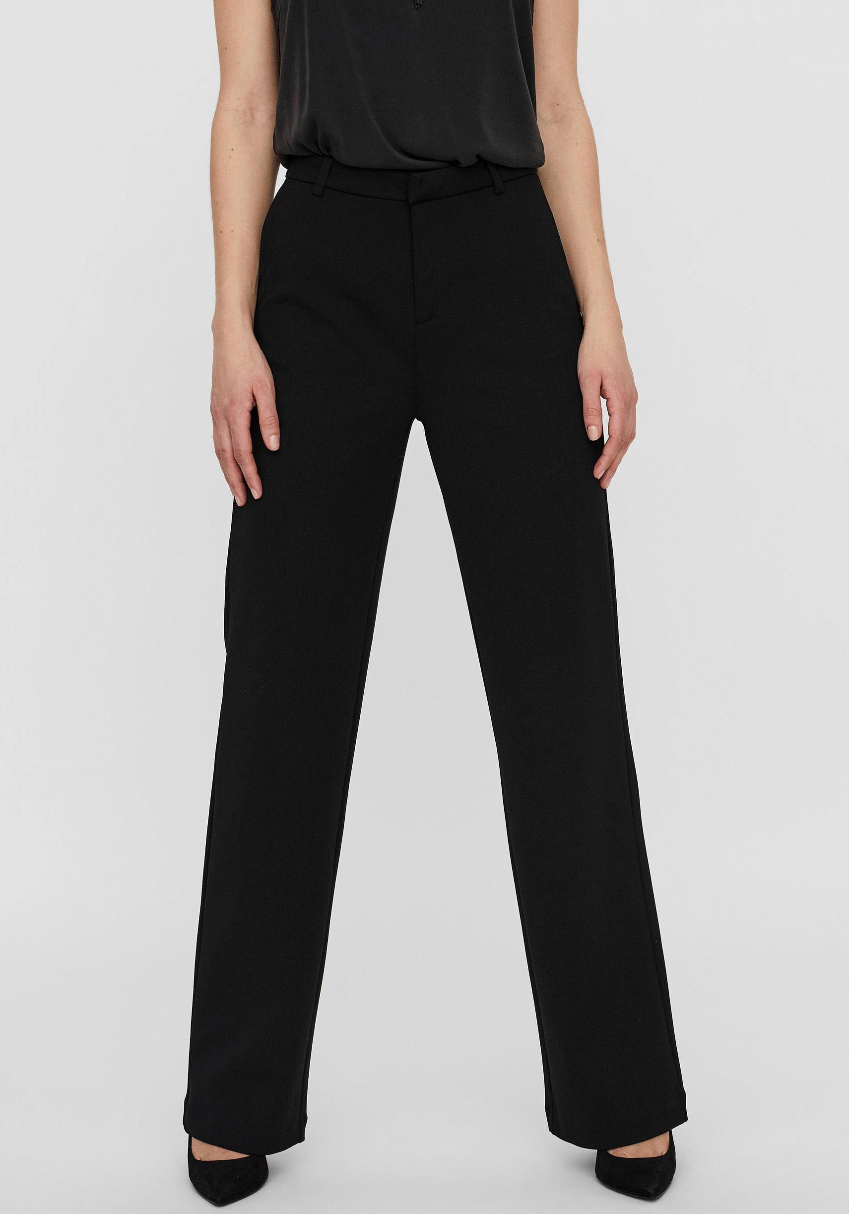 Vero Moda Anzughose "VMZAMIRA MW SLIM STRAIGHT PANT NOOS" Materialmix