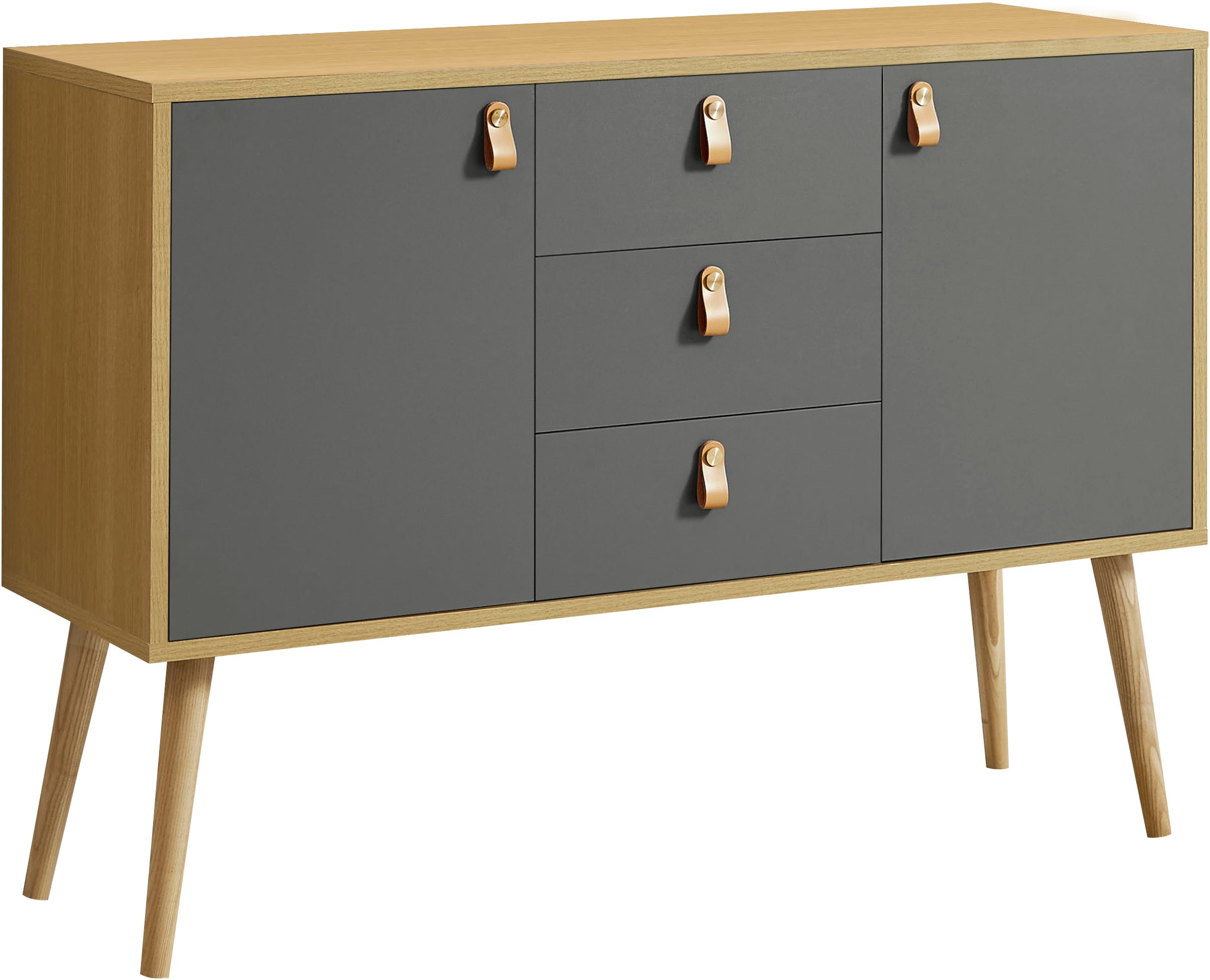 Leonique Sideboard "Avril" Korpus aus Melamin & MDF, ABS-Kunststoff Kanten, günstig online kaufen