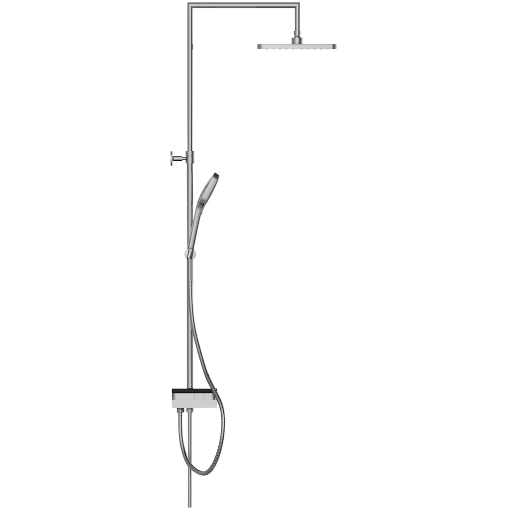 Schütte Duschsystem »BLUEPERL«, Duschsystem mit Regendusche und modularem Ablagesystem, Duschbrause