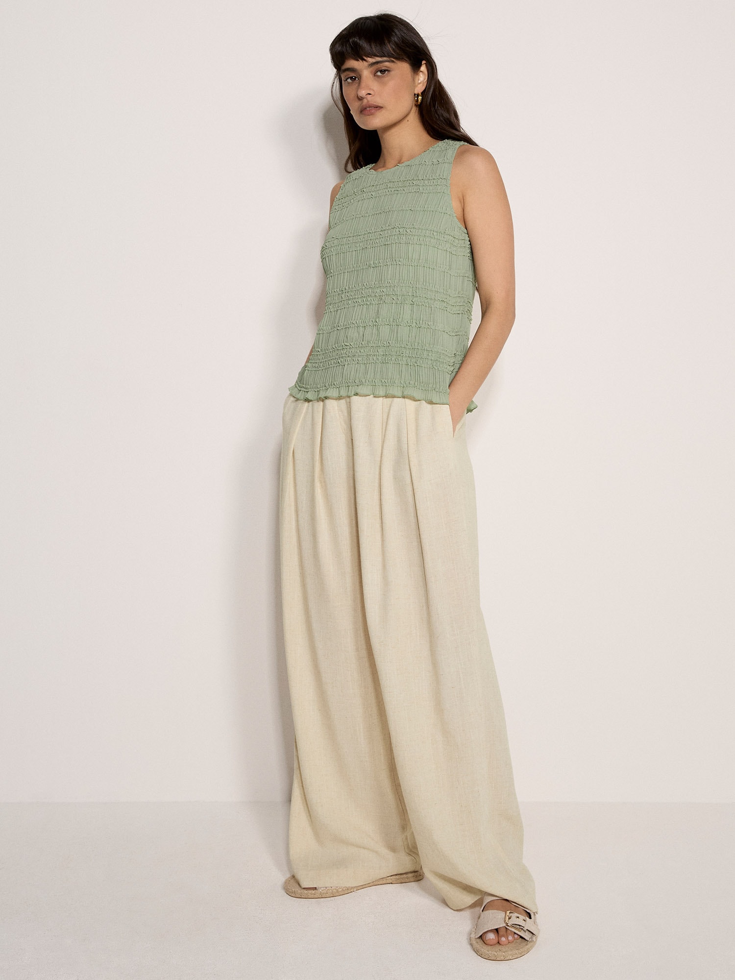 Apricot Chiffonbluse »Gekräuselte Chiffonbluse« mit Rüschen