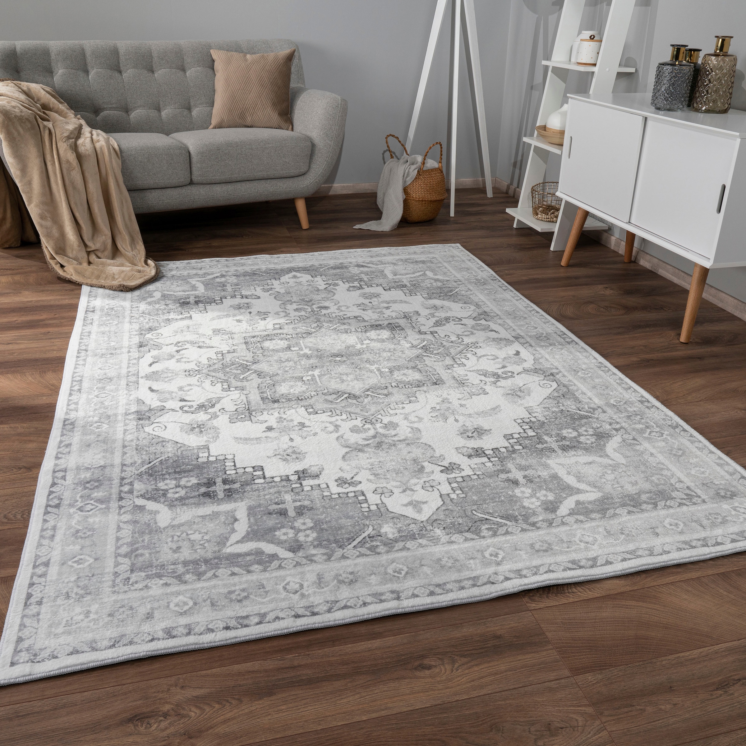Paco Home Teppich »Cambridge 462«, rechteckig, 12 mm Höhe, Kurzflor, orientalisches Muster, Vintage Design