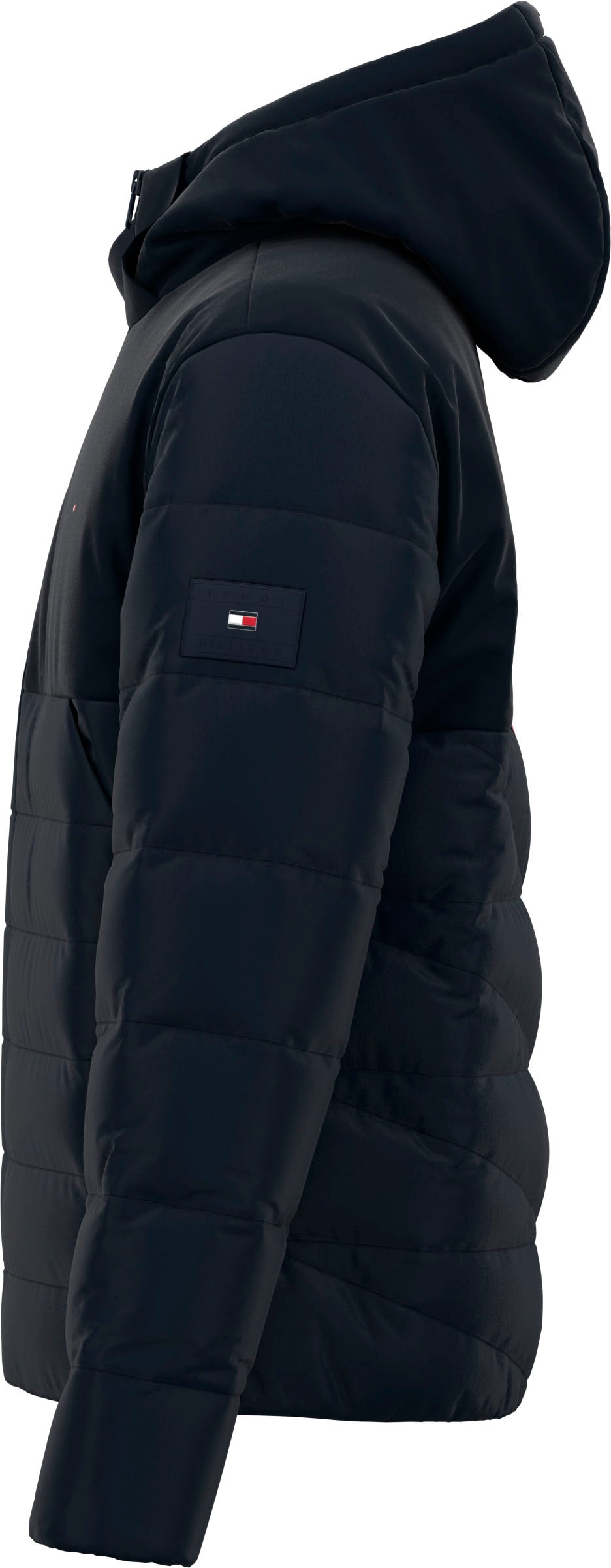 Tommy Hilfiger Steppjacke »CL MIXED MEDIA HOODED JACKET«, mit Kapuze