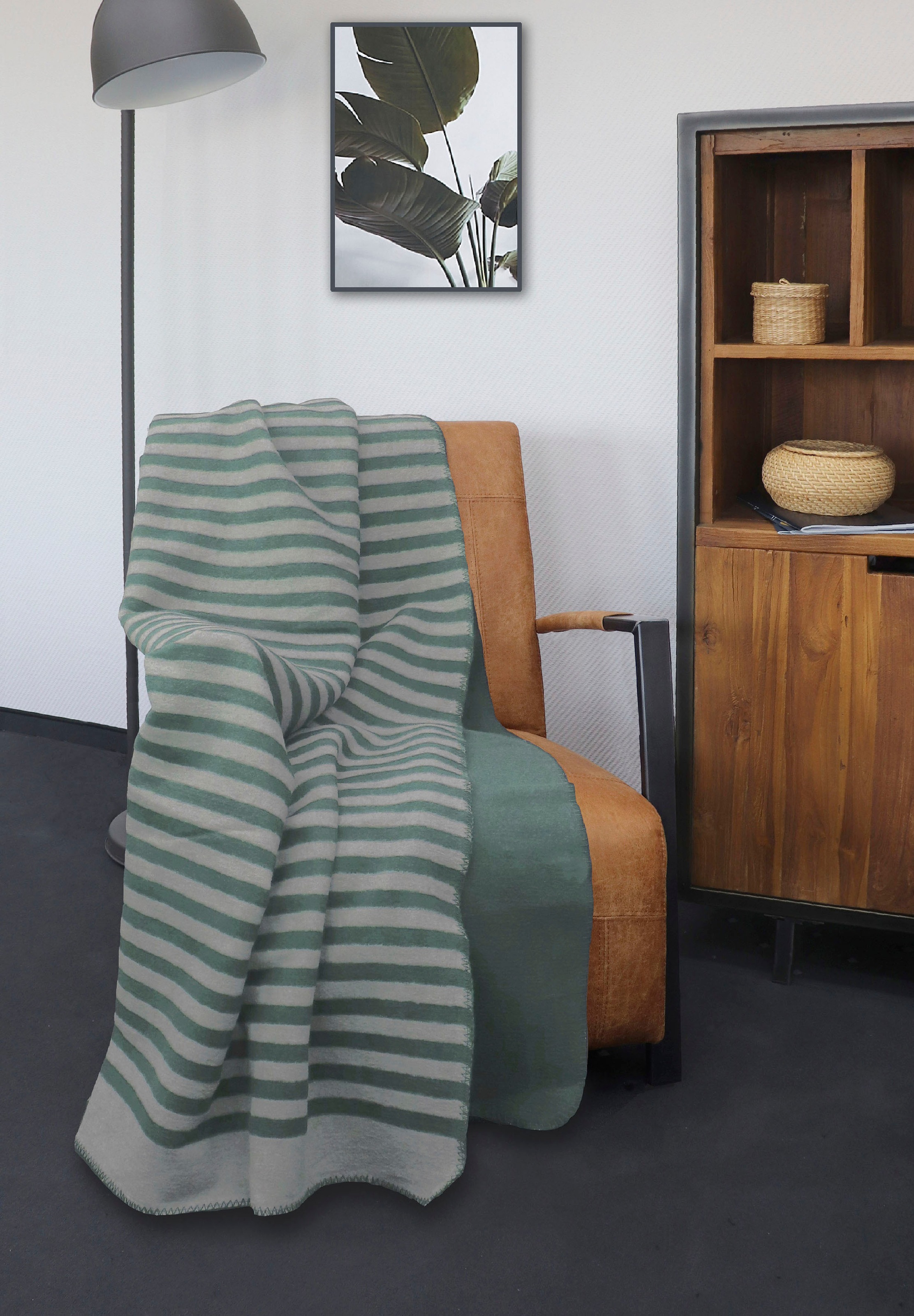 Biberna Wohndecke »Aras«, weiche Wohndecke mit Wendefunktion und Melangeoptik, Made in Germany