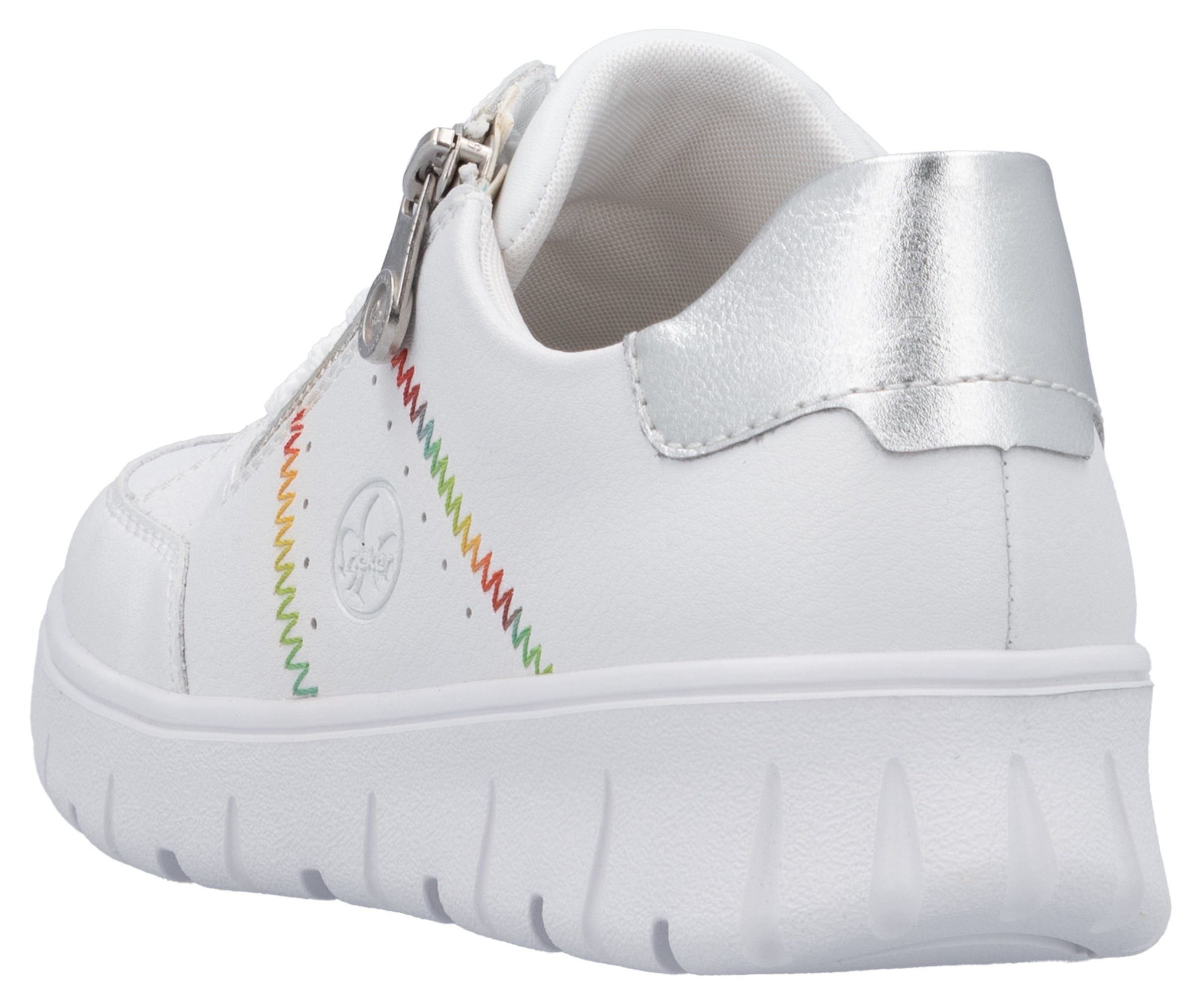 Rieker Sneaker, Schnürschuh, Halbschuh, Freizeitsneaker, seitlicher Reißverschluss