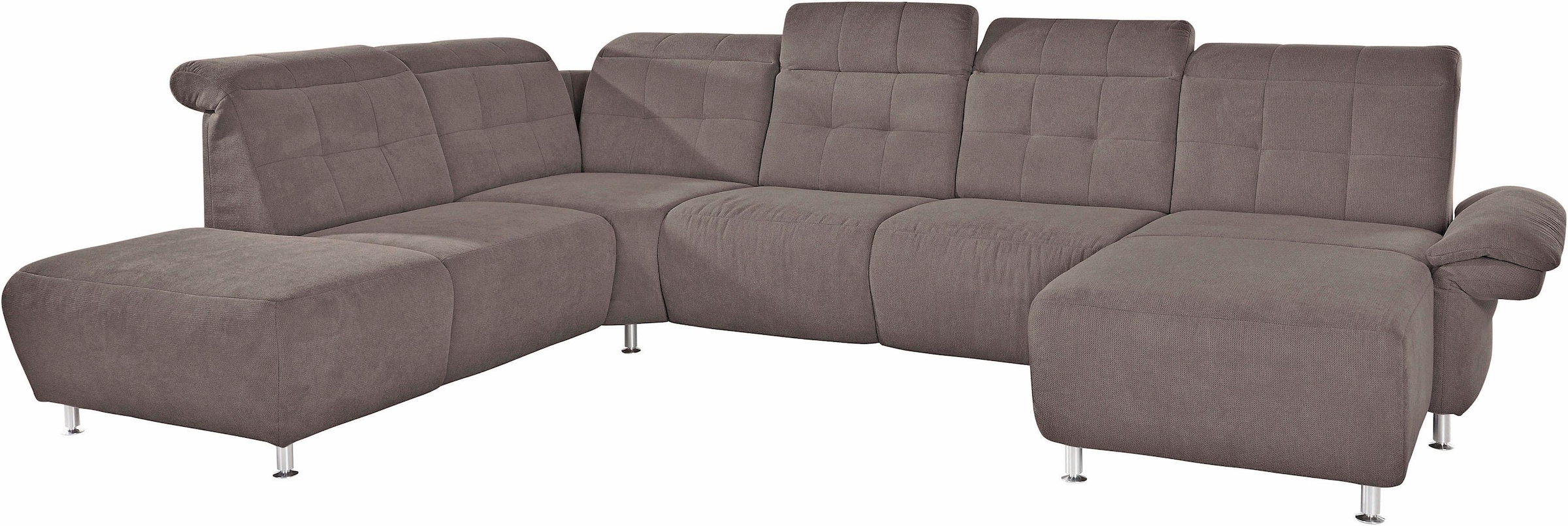Places of Style Wohnlandschaft »Manhattan U-Form«, 2 Sitze mit elektrischer Relaxfunktion, verstellbare Armlehnen