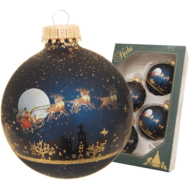 Krebs Glas Lauscha Weihnachtsbaumkugel »Midnight before Christmas«, (Set, 4  St.), Weihnachtsdeko, Christbaumschmuck, Christbaumkugeln aus Glas  bestellen | BAUR